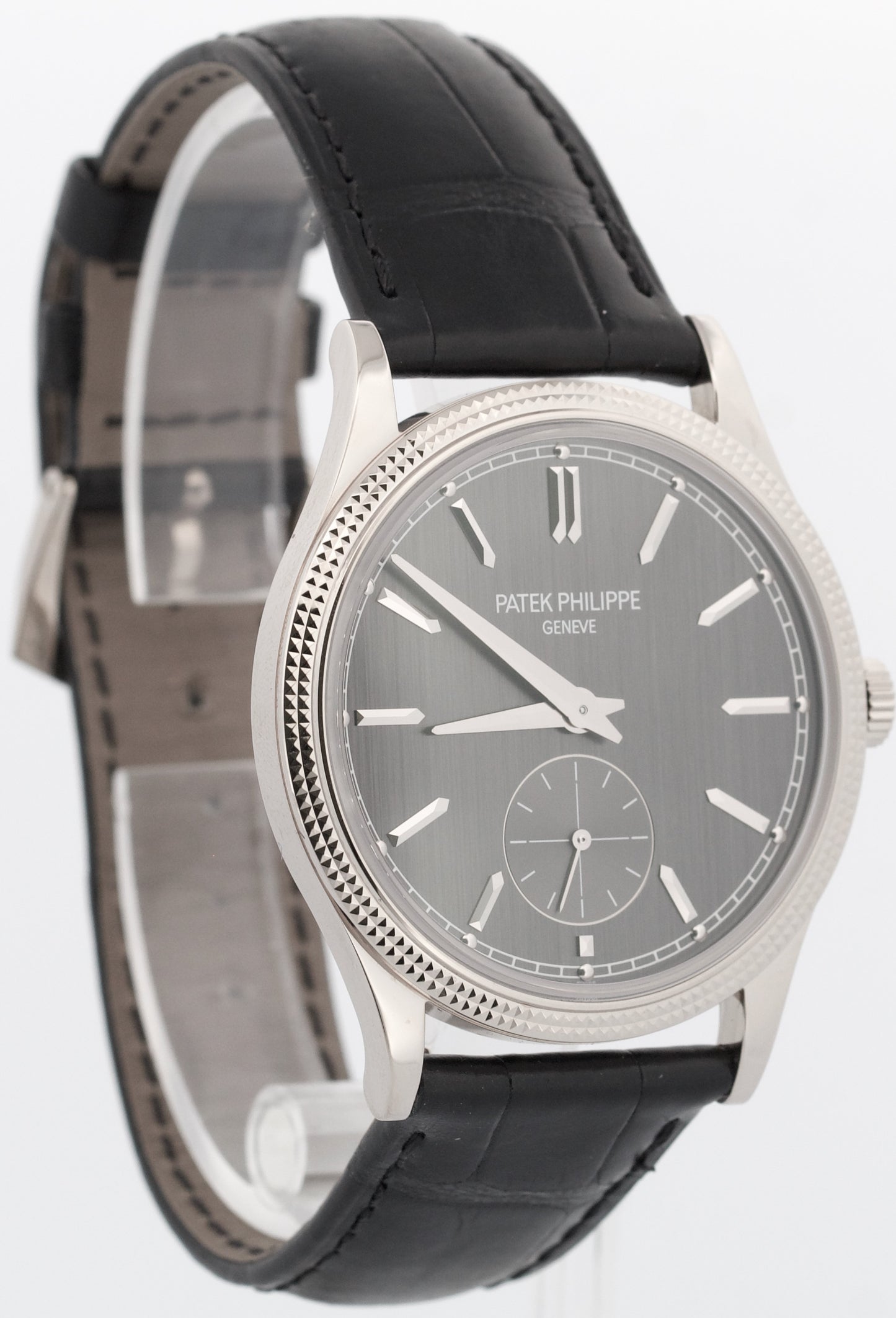 2022 PAPERS Patek Philippe Calatrava RHODIUM 18K White Gold 39mm 6119G Watch BOX