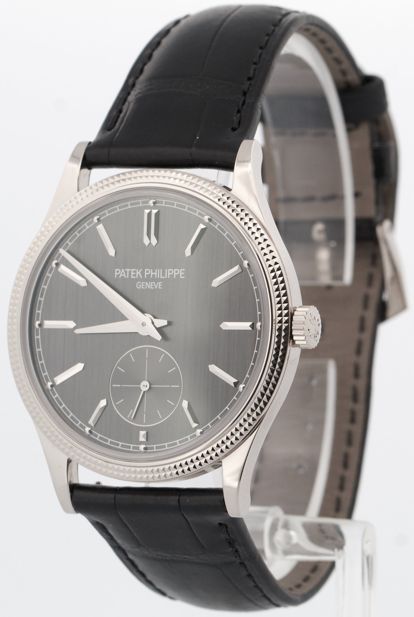 2022 PAPERS Patek Philippe Calatrava RHODIUM 18K White Gold 39mm 6119G Watch BOX
