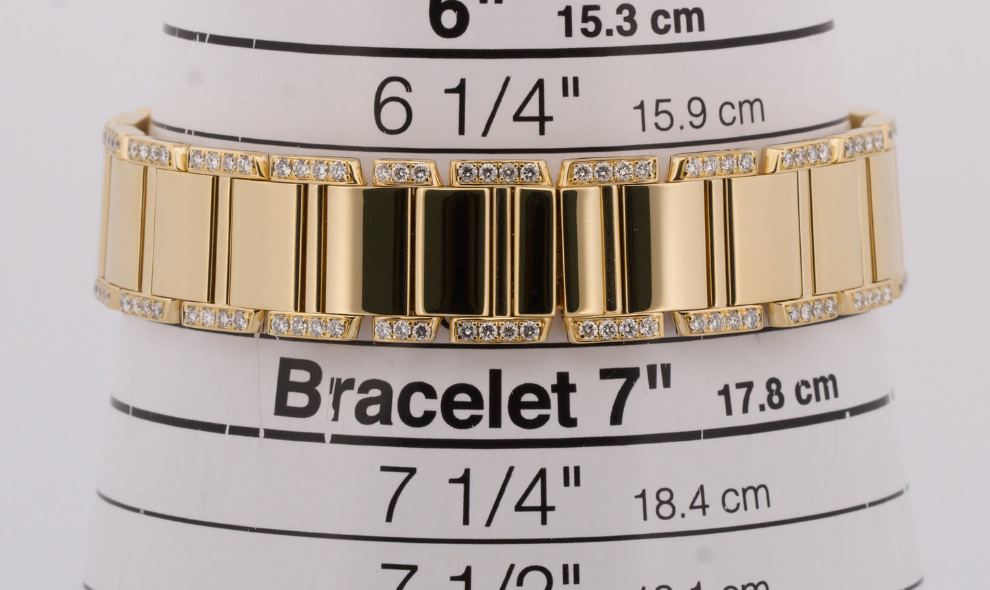 Ladies Cartier Tank Francaise 18k Yellow Gold 20mm DIAMOND Quartz WE1001RG 2385
