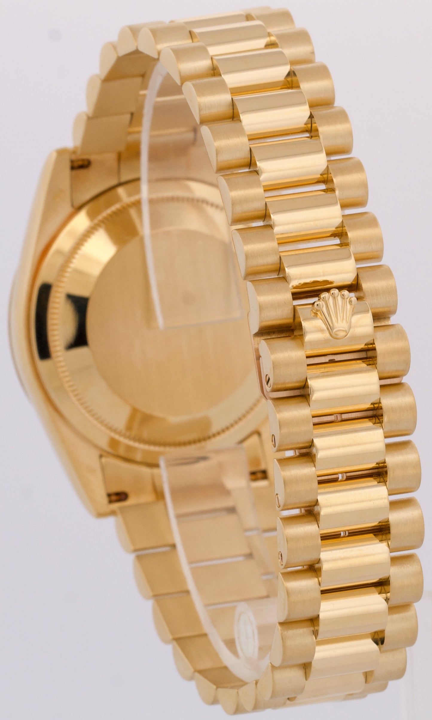 PAPERS Rolex Day-Date President WHITE ROMAN 18K Yellow Gold 36mm 118208 BOX