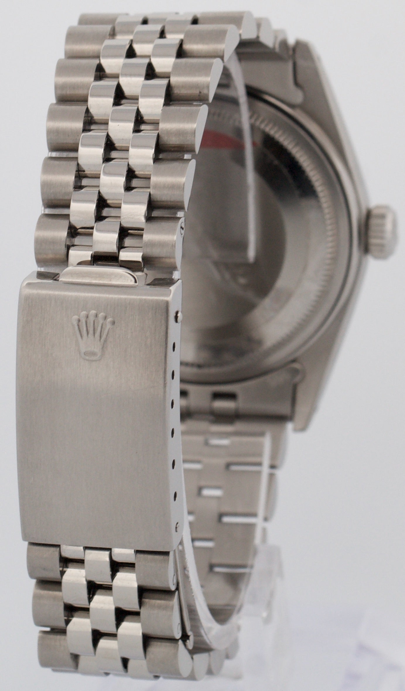 Rolex DateJust 36mm SILVER Stainless Steel 18K White Gold JUBILEE Fluted 16014