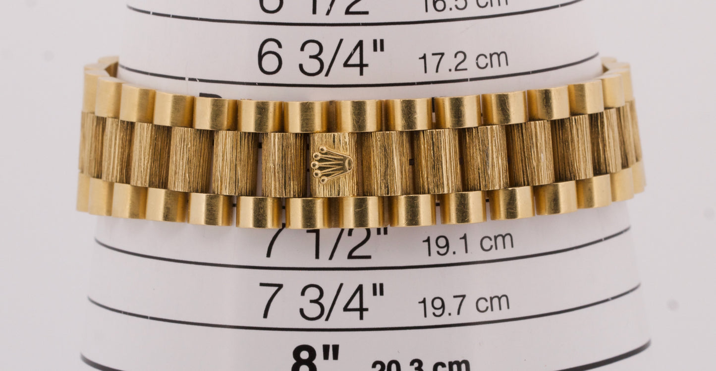 PAPERS Rolex Day-Date President MOP RUBY 18K Gold DIAMOND BARK 36mm 18308 BOX