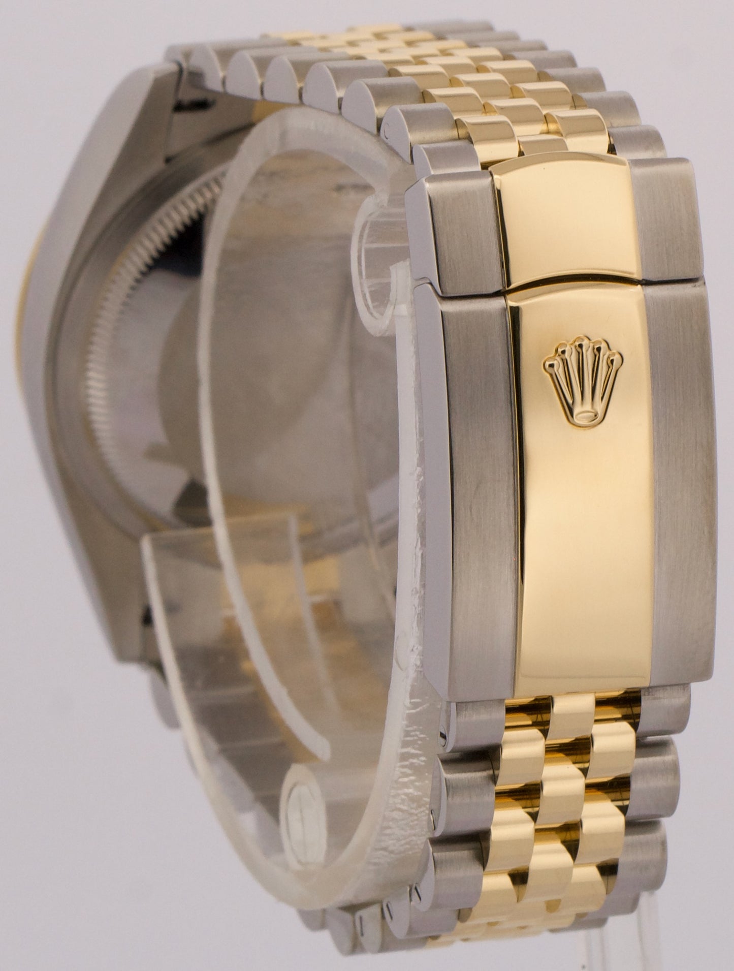 Rolex DateJust CHAMPAGNE Fluted 36mm Steel 18K Yellow Gold JUBILEE Watch 126233