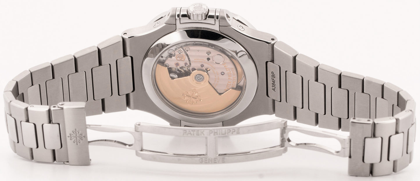 2016 PAPERS Patek Philippe Nautilus Moonphase WHITE Steel 40.5mm 5726/1A-010 BOX
