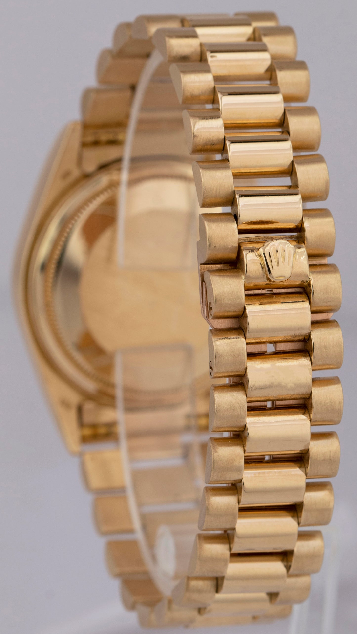 1985 Rolex Day-Date President Champagne 36mm 18K Yellow Gold Fluted Watch 18038