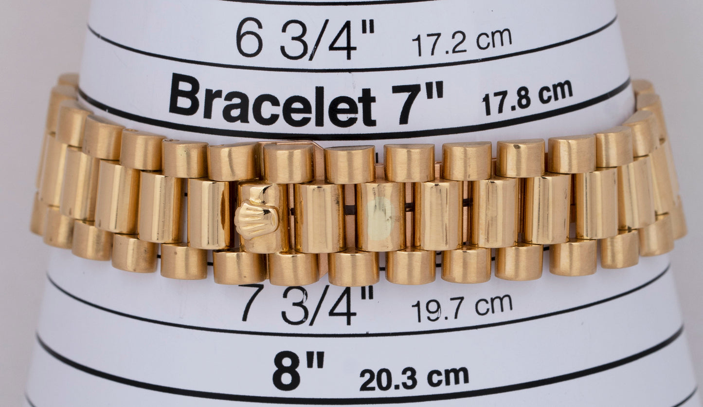 1985 Rolex Day-Date President Champagne 36mm 18K Yellow Gold Fluted Watch 18038