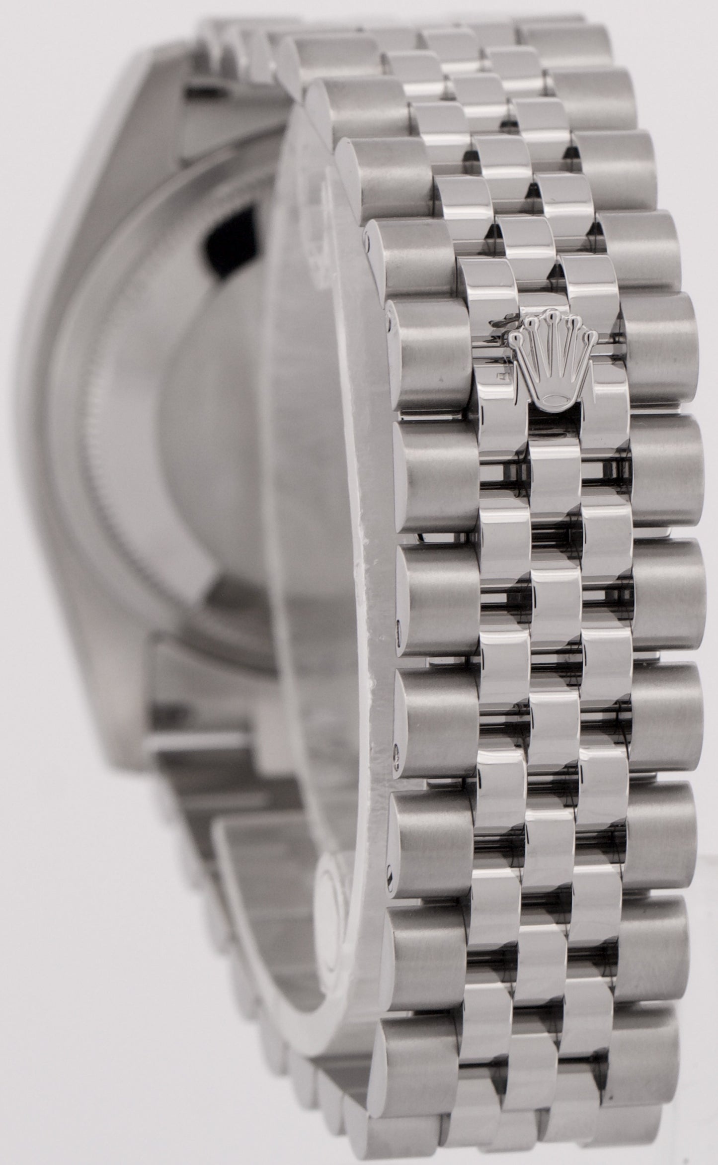 MINT Rolex DateJust BLACK JUBILEE DIAMOND 36mm 18K White Gold Steel 116234 Watch