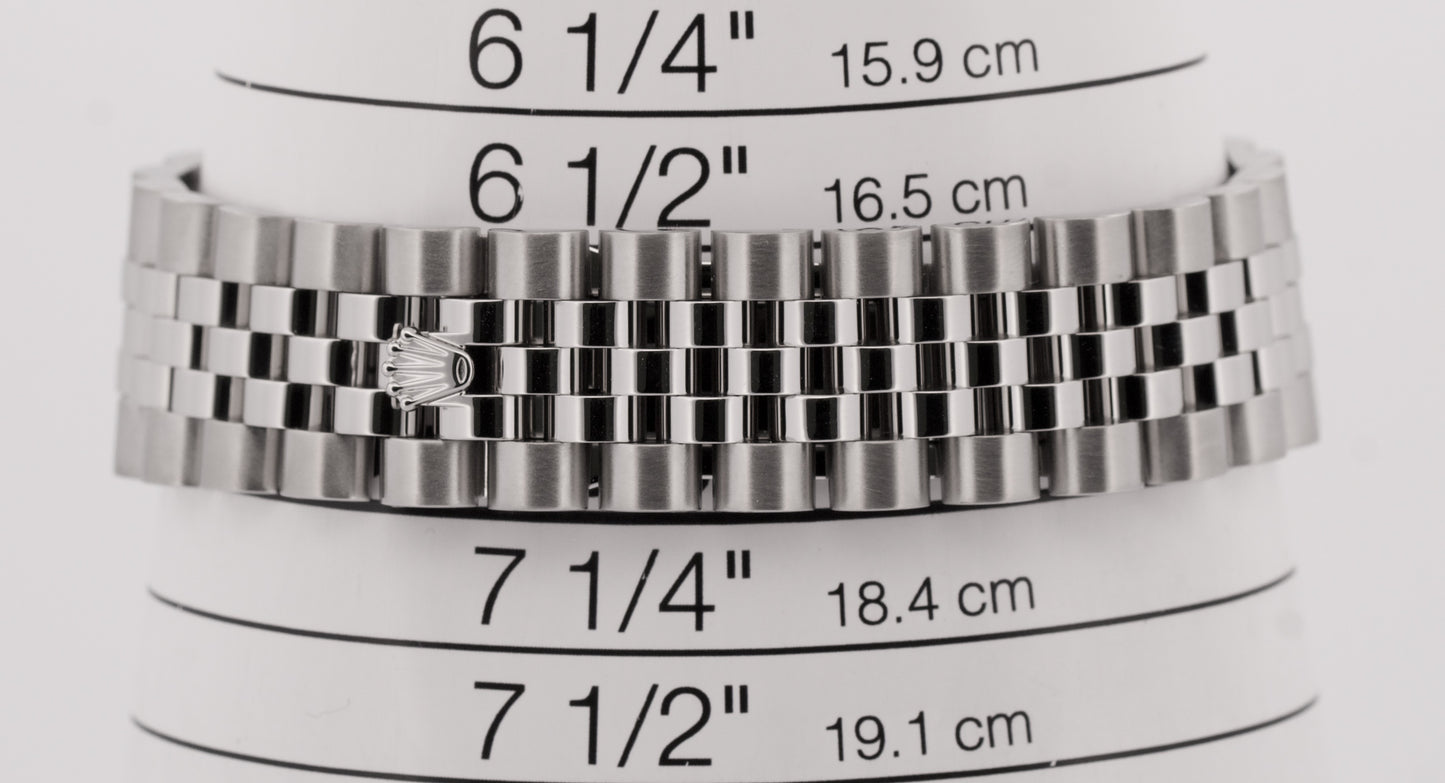 MINT Rolex DateJust BLACK JUBILEE DIAMOND 36mm 18K White Gold Steel 116234 Watch