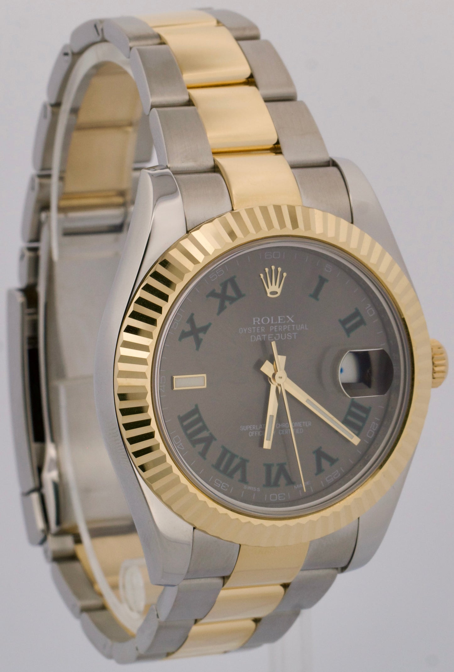 Rolex Datejust II WIMBLEDON Rhodium Steel 18K Yellow Gold 41mm OYSTER 116333