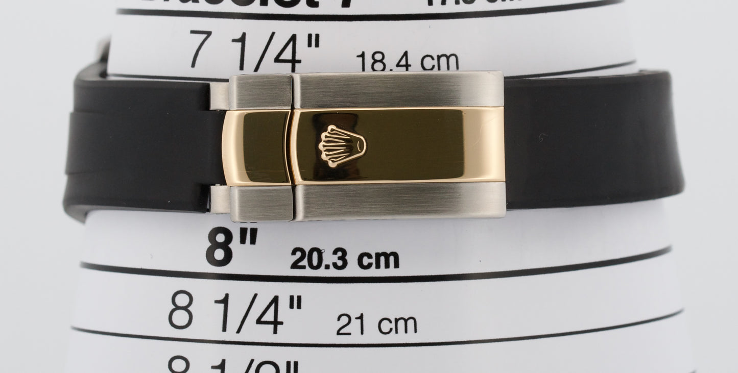 Rolex Datejust II 2 MATTE BLACK ROMAN 18K Yellow Gold Steel 41mm 116333 BOX