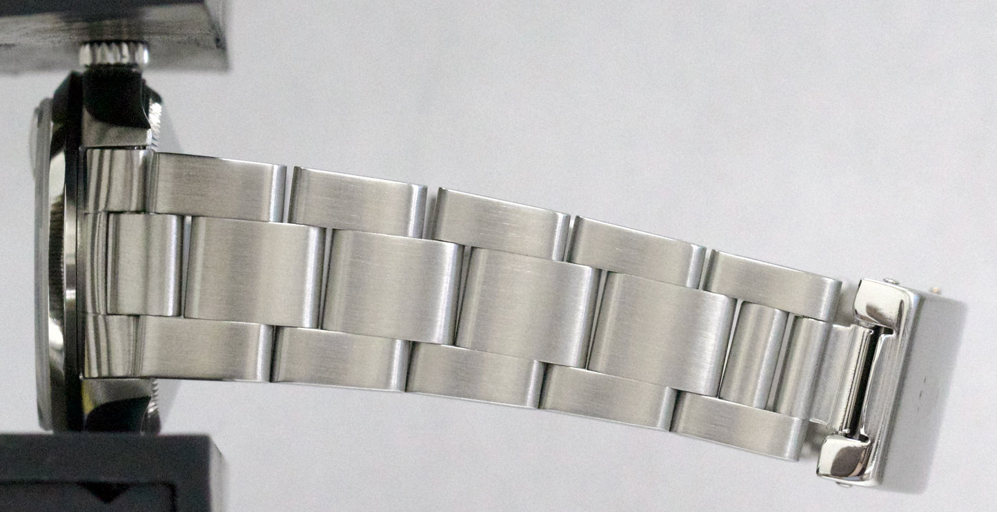 1996 Ladies Rolex DateJust BLACK ARABIC JUBILEE 31mm No-Holes Steel Watch 68240