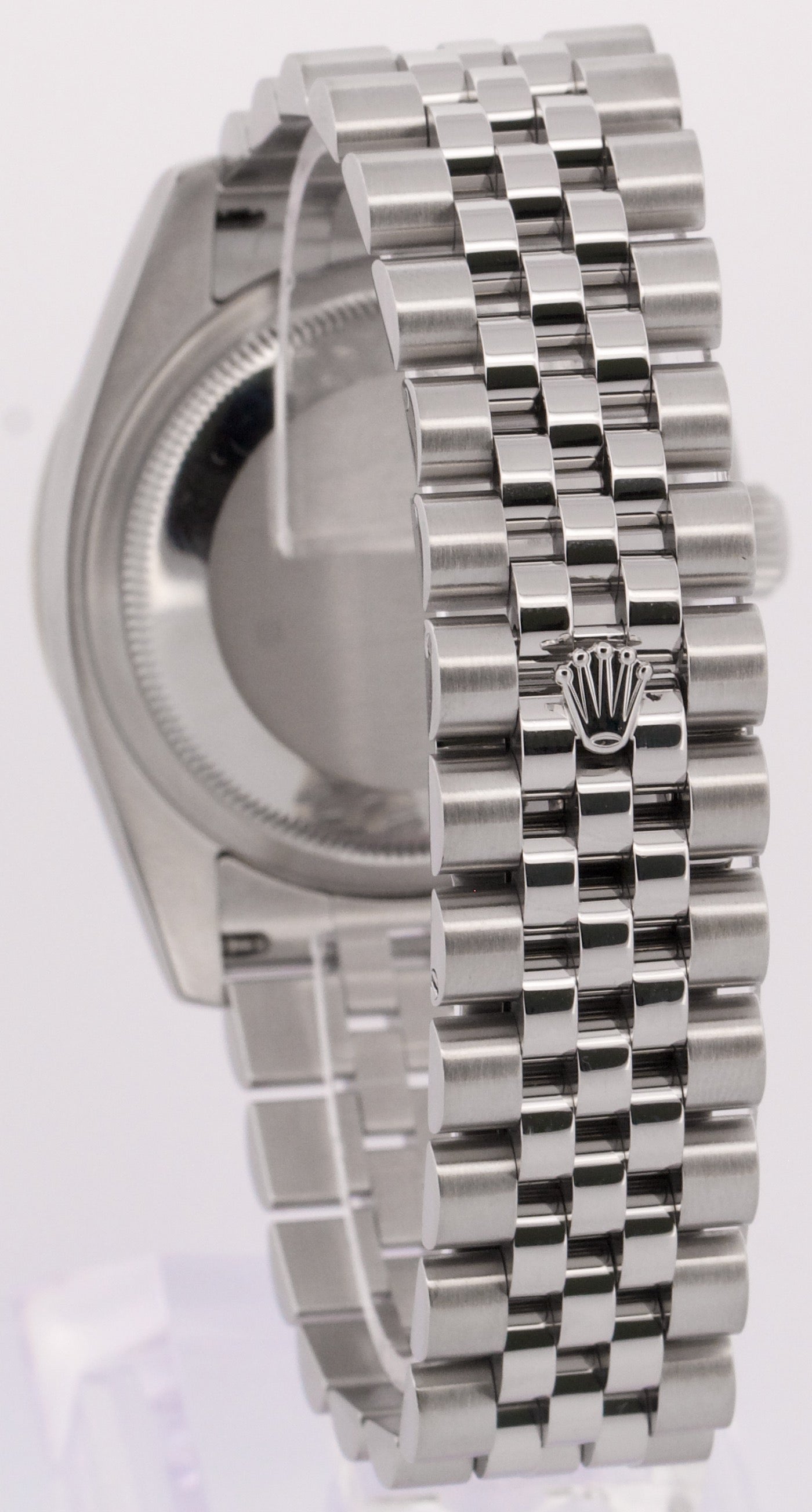 Rolex DateJust 36mm RED ROULETTE Black 18K DIAMOND Steel SUPER JUBILEE 116234