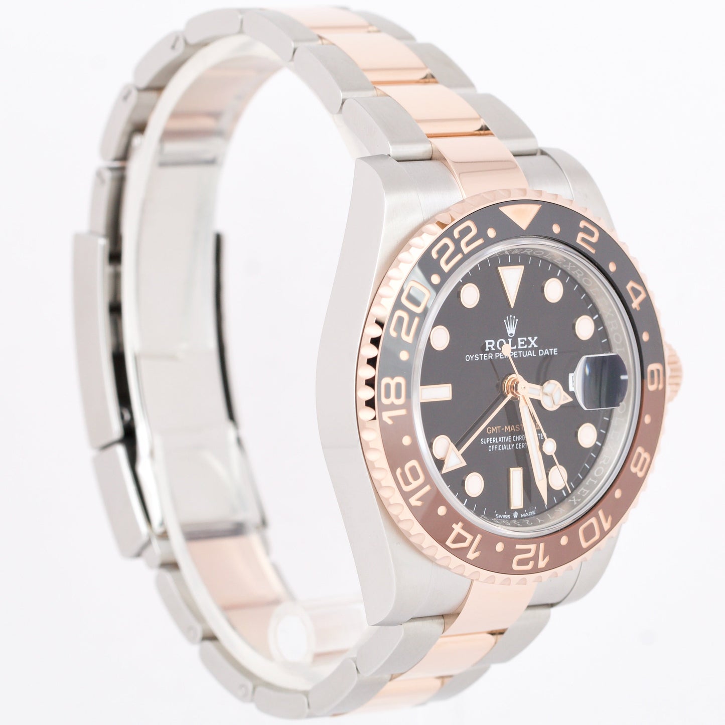 MINT 2021 PAPERS Rolex GMT-Master II Two-Tone ROOT BEER 18K Gold 40mm 126711 B+P