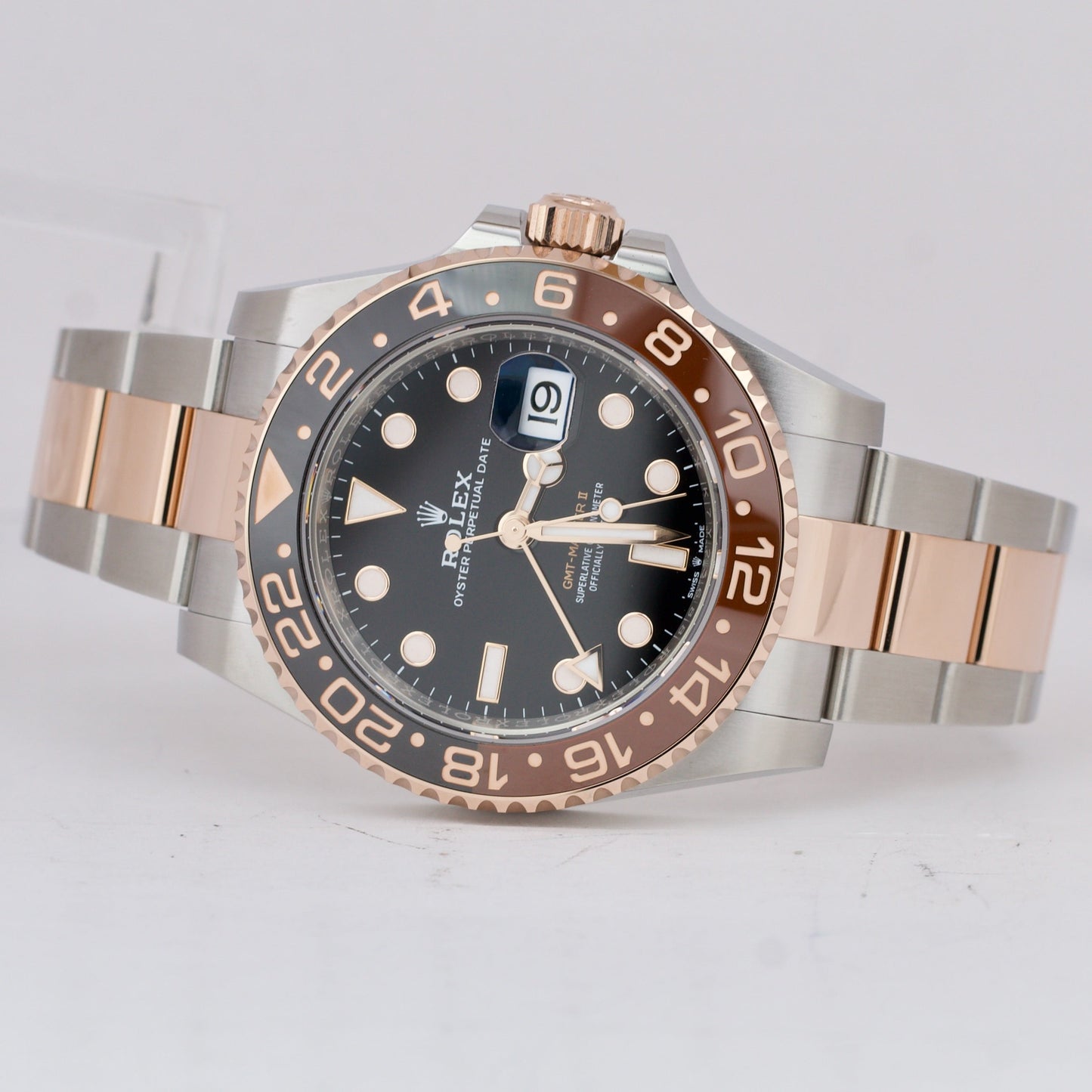 MINT 2021 PAPERS Rolex GMT-Master II Two-Tone ROOT BEER 18K Gold 40mm 126711 B+P