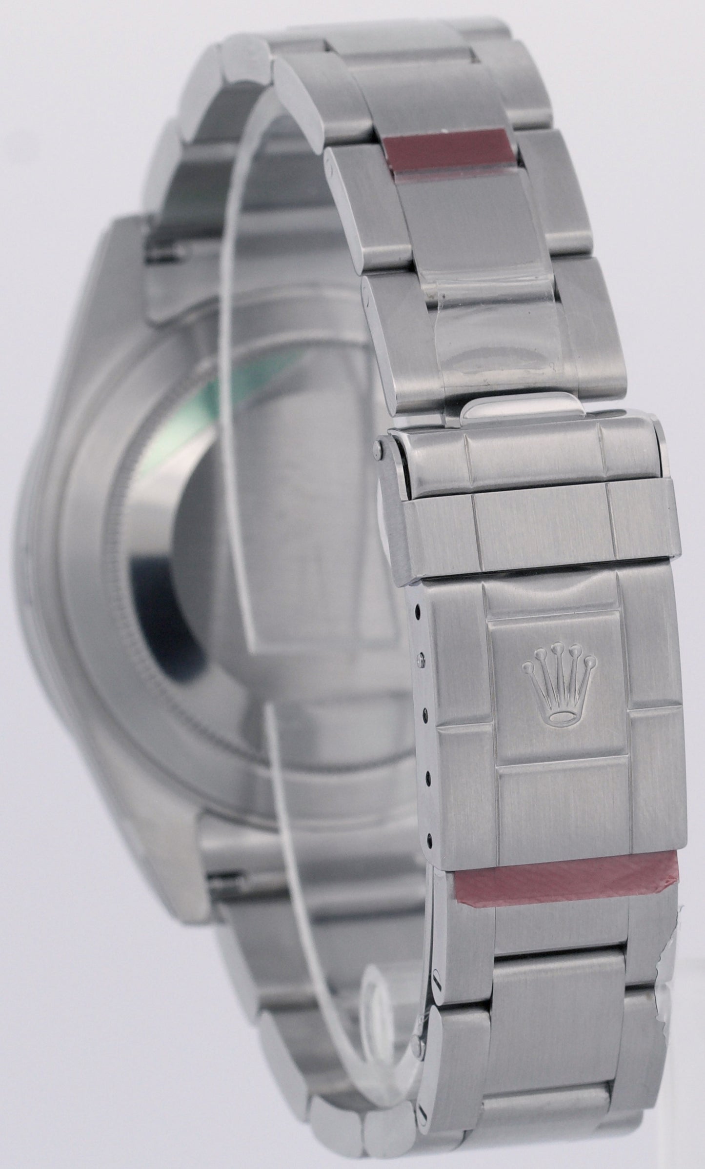 NOS STICKERED Rolex Explorer II 40mm 3186 BLACK Red Steel REHAUT 16570 Watch