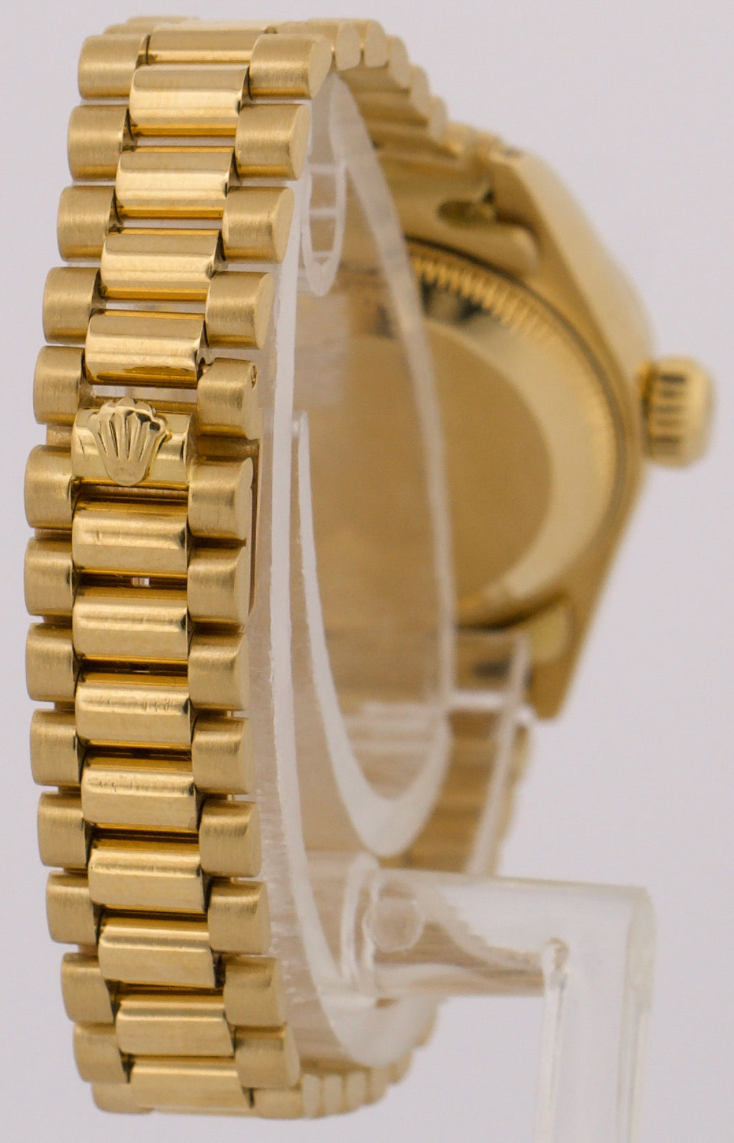 Ladies Rolex DateJust President 26mm MOP DIAMOND 18K Yellow Gold Fluted 69238