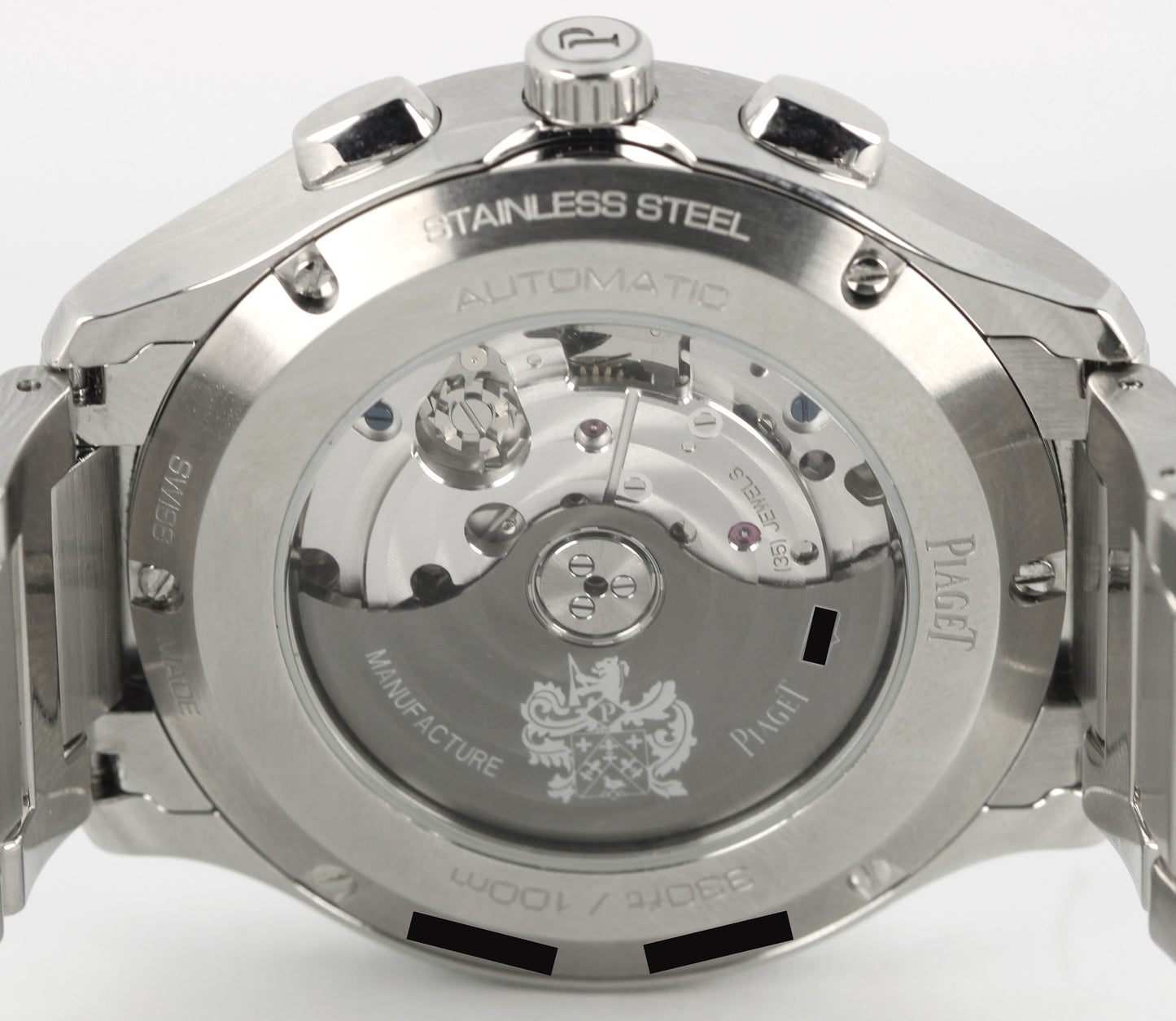 2021 PAPERS Piaget Polo S Chrono Steel Blue Guilloche 42mm P11269 Watch BOX