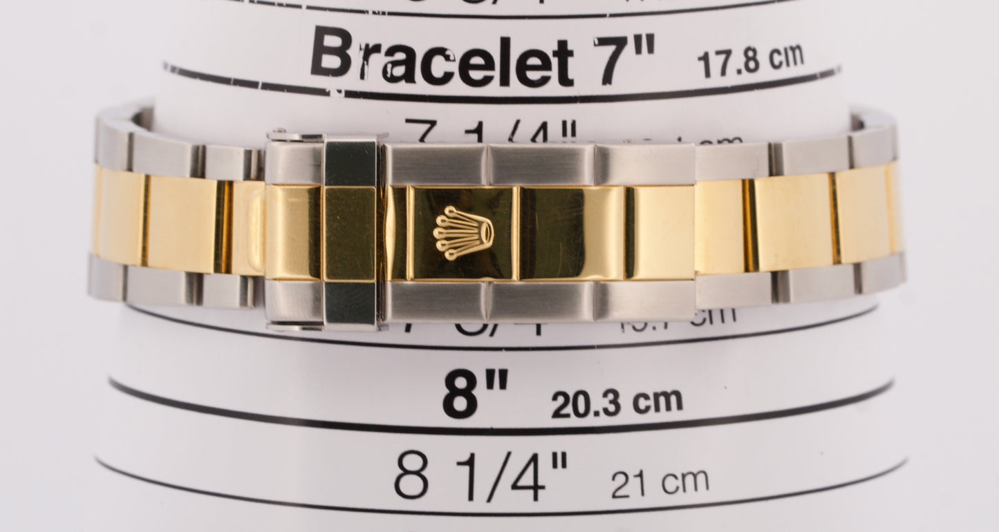 UNPOLISHED PAPERS Rolex Submariner 40mm BLUE 18K Steel GOLD BUCKLE 16613 BOX