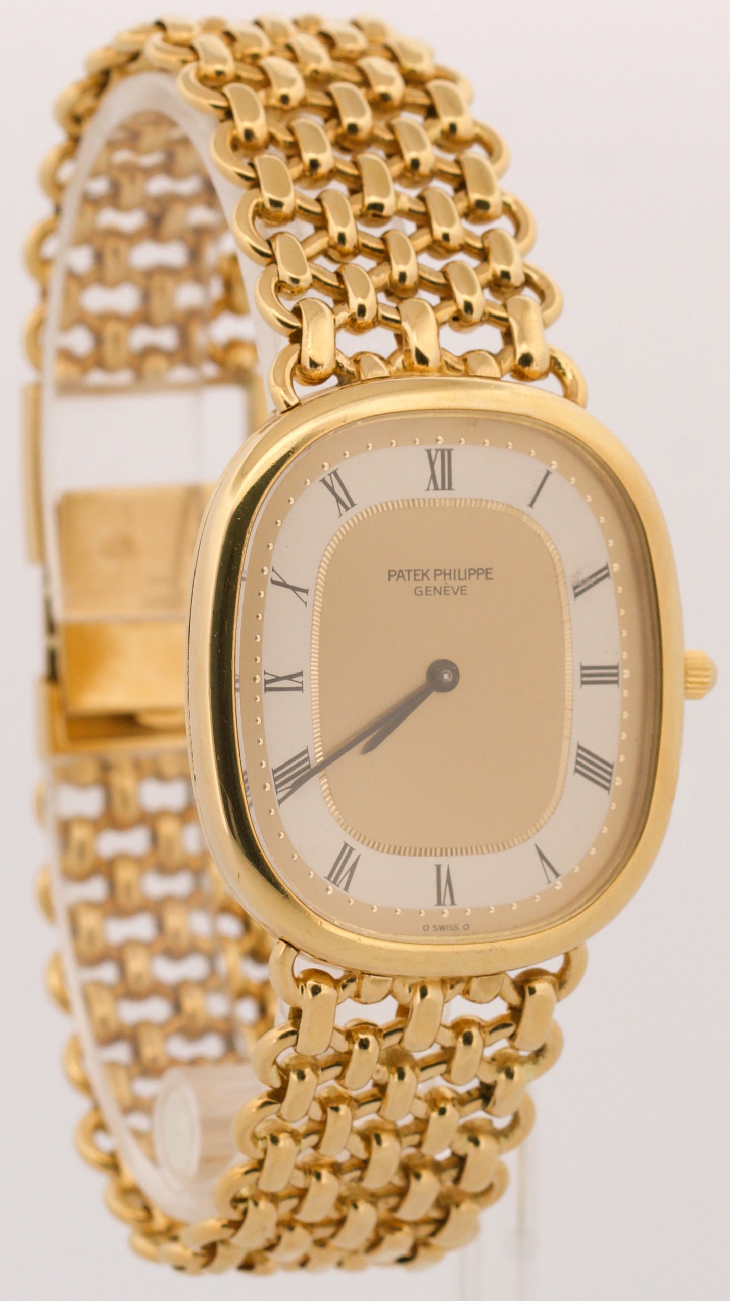 VINTAGE Patek Philippe Ellipse CHAMPAGNE 18K Yellow Gold 31mm Automatic 3738