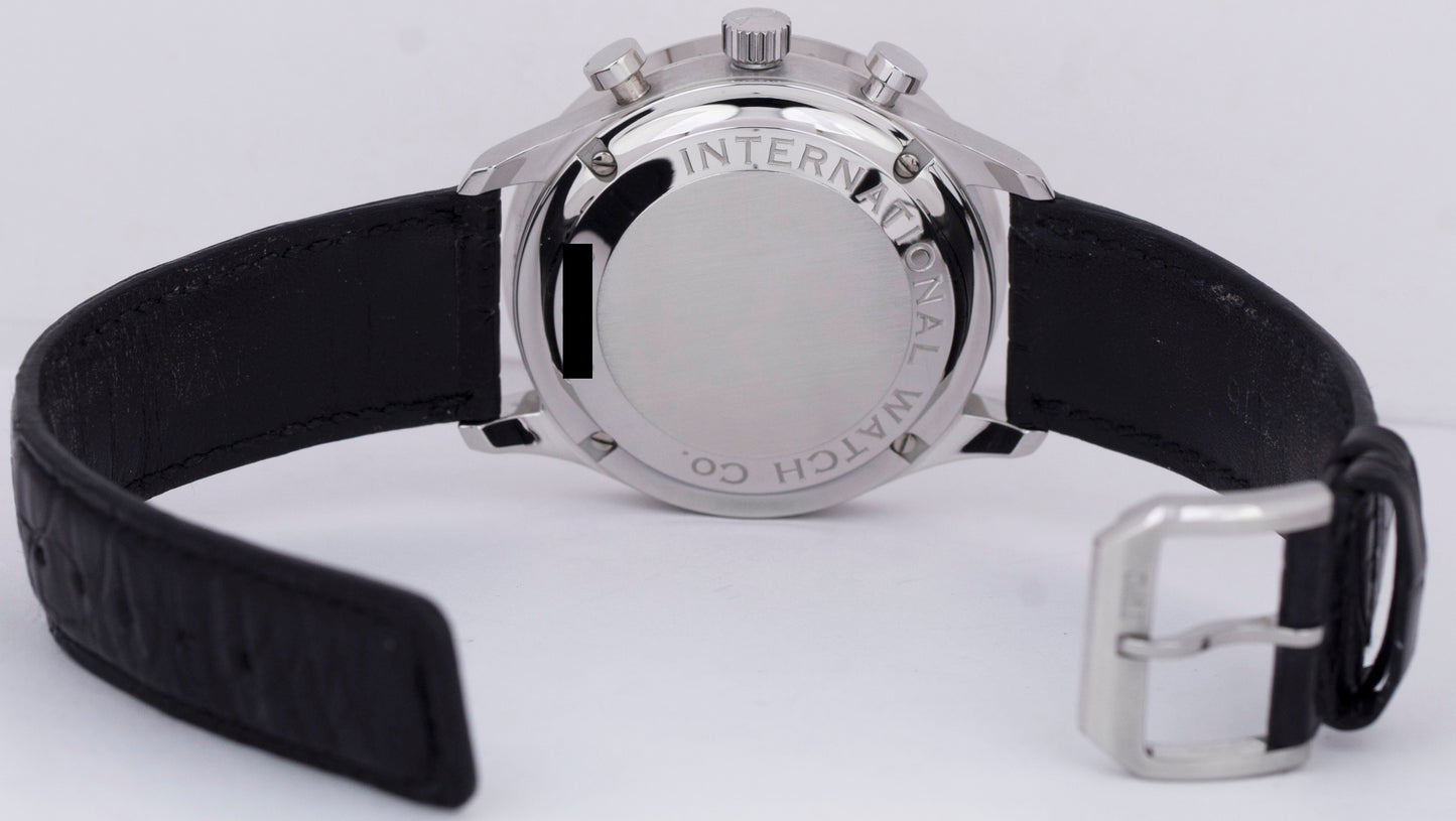IWC Portuguese Chronograph PAPERS Stainless Silver 41mm IW3714-01 Watch B+P