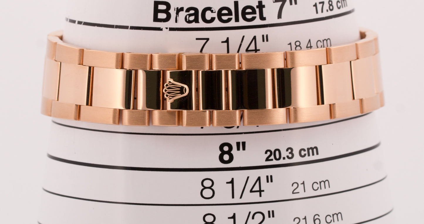 Rolex Day-Date Pink SUNDUST Roman 18k Rose Gold Fluted OYSTER 36mm 118235 Watch