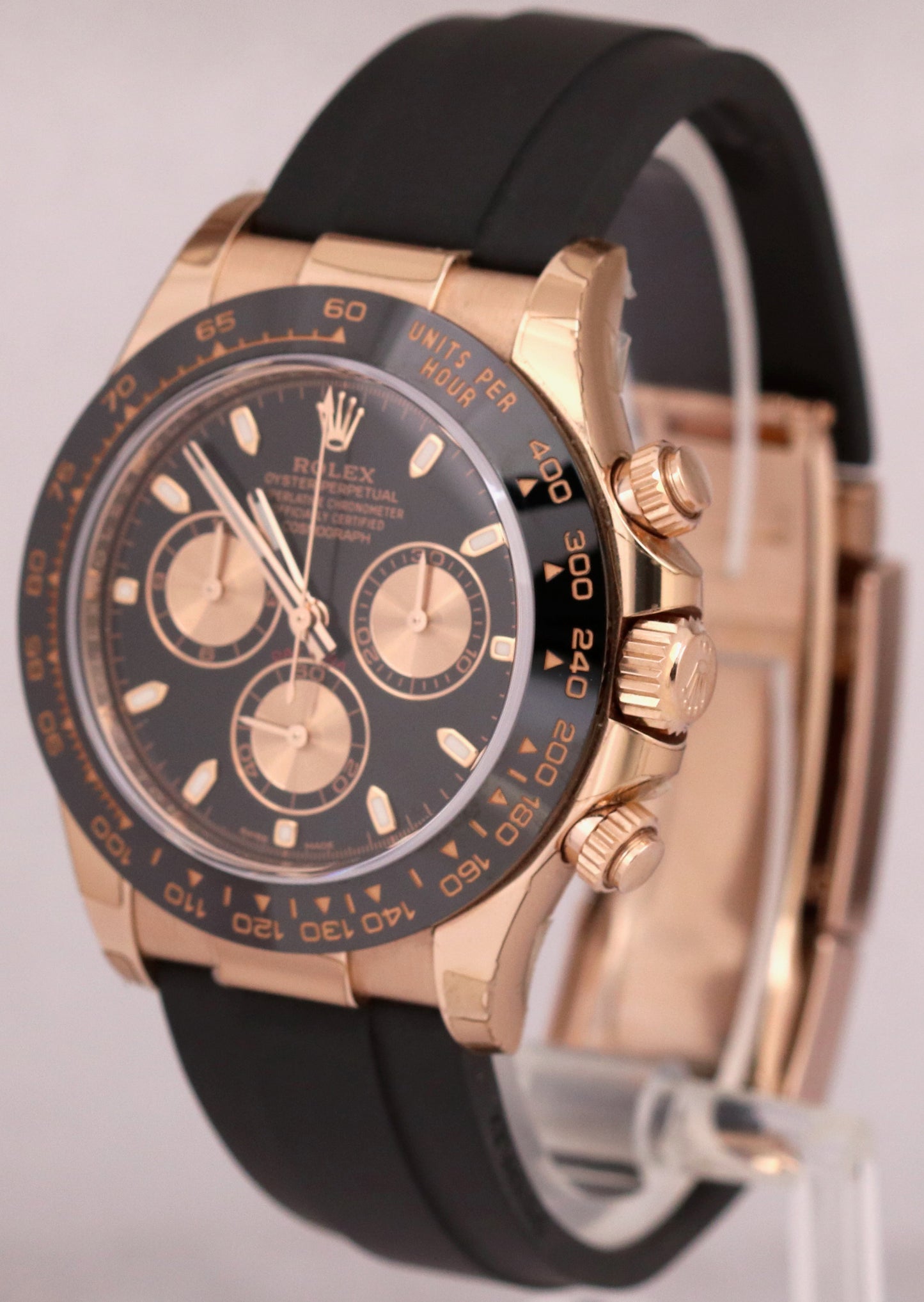 MINT 2023 Rolex Daytona Cosmograph 18K Gold BLACK 40mm Oysterflex 116515 BOX