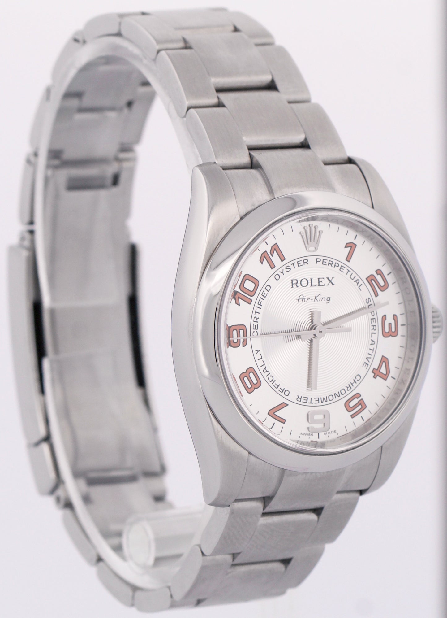 Rolex Oyster Perpetual SILVER CONCENTRIC Stainless Steel Automatic 34mm 114200