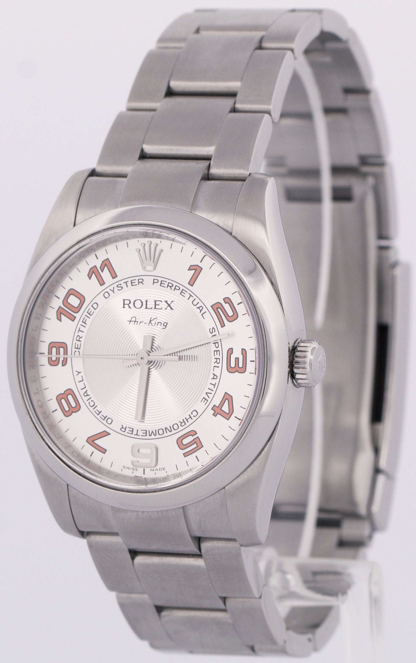 Rolex Oyster Perpetual SILVER CONCENTRIC Stainless Steel Automatic 34mm 114200