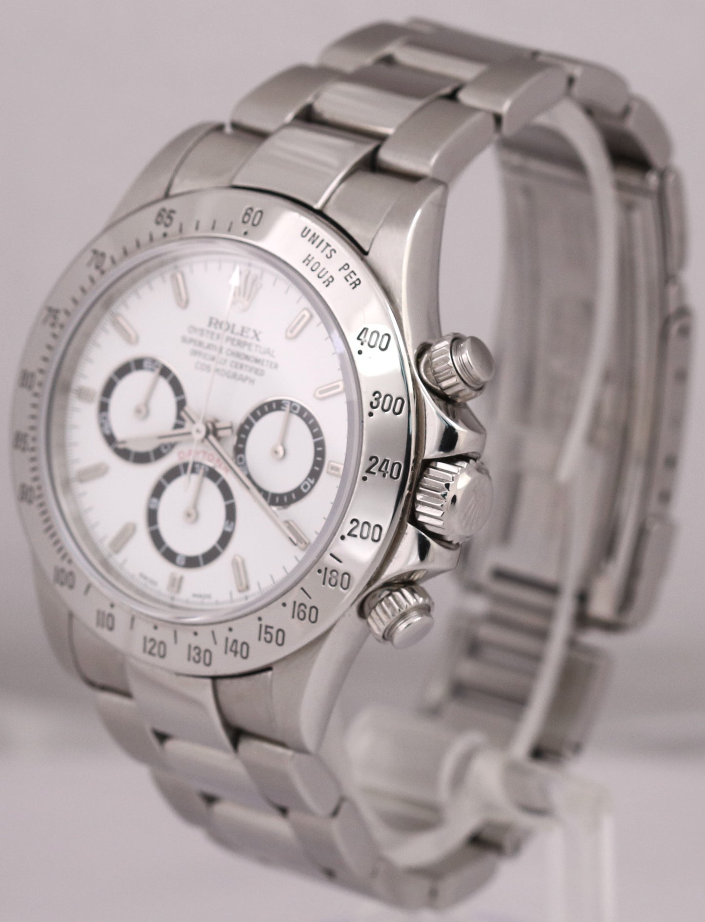 Rolex Daytona Cosmograph White ZENITH Stainless Steel A-SERIAL 40mm 16520 Watch