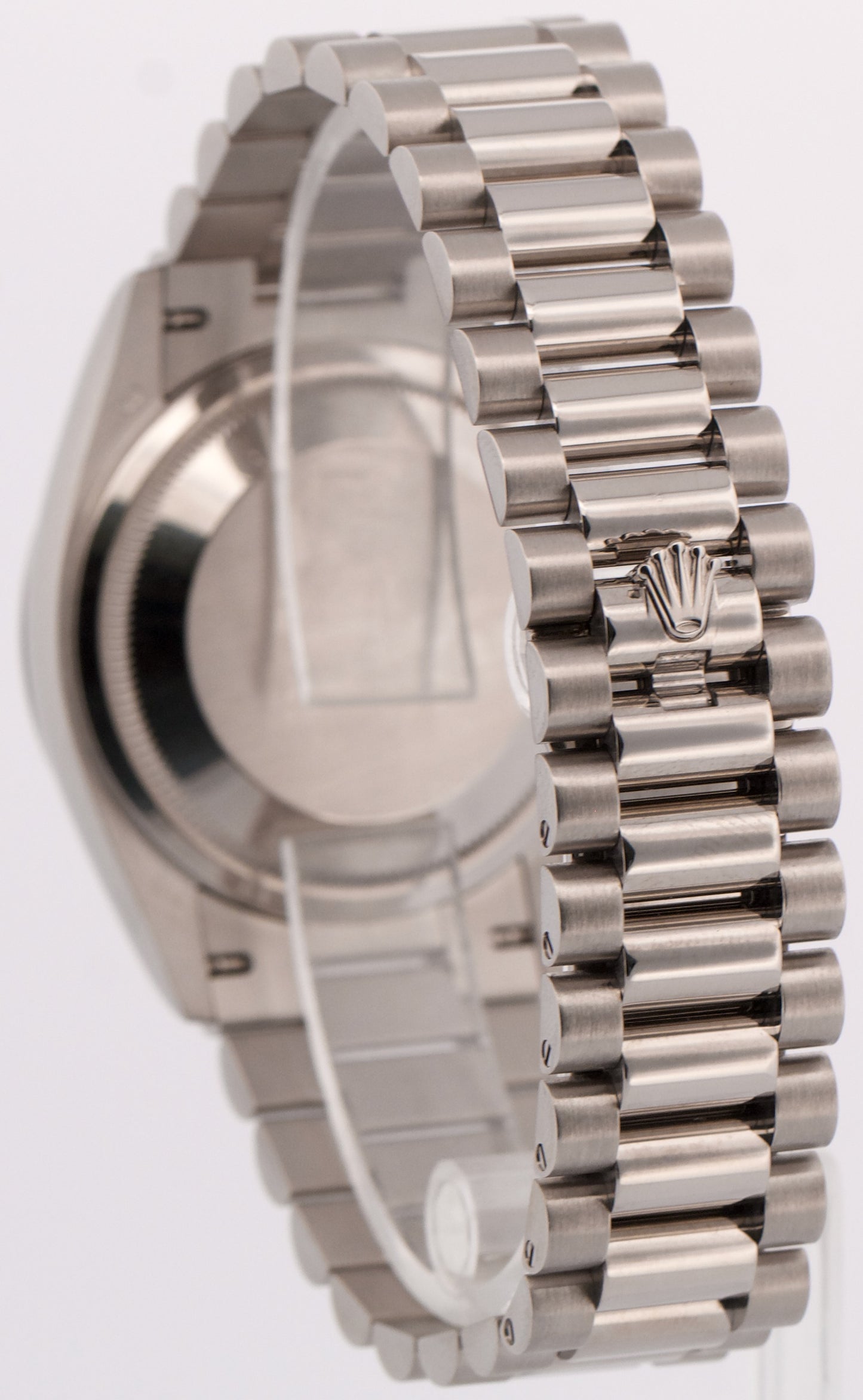 PAPERS Rolex Day-Date 18K GOLD FACTORY PAVE RAINBOW DIAMOND SAPPHIRE 128239 BOX