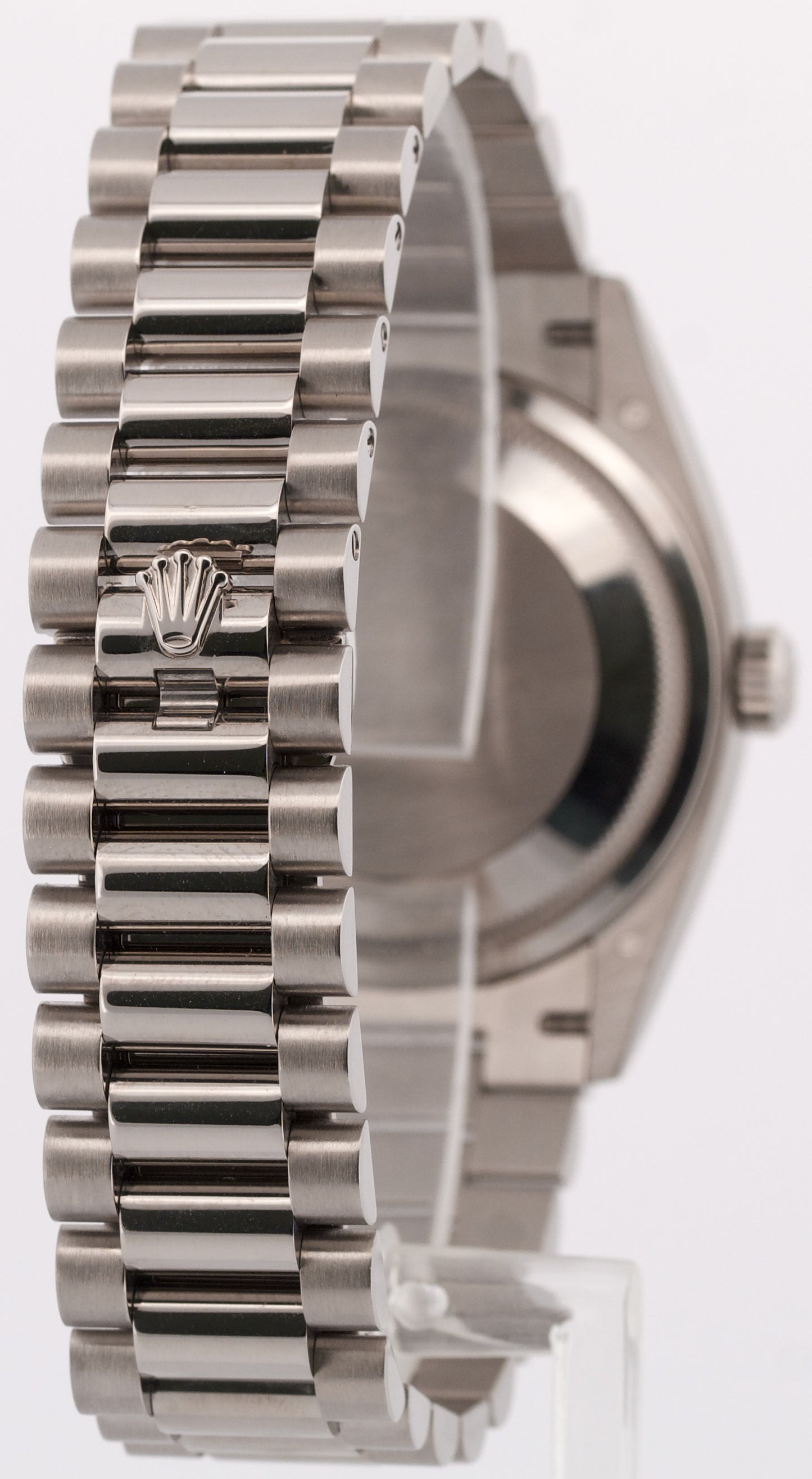 PAPERS Rolex Day-Date 18K GOLD FACTORY PAVE RAINBOW DIAMOND SAPPHIRE 128239 BOX