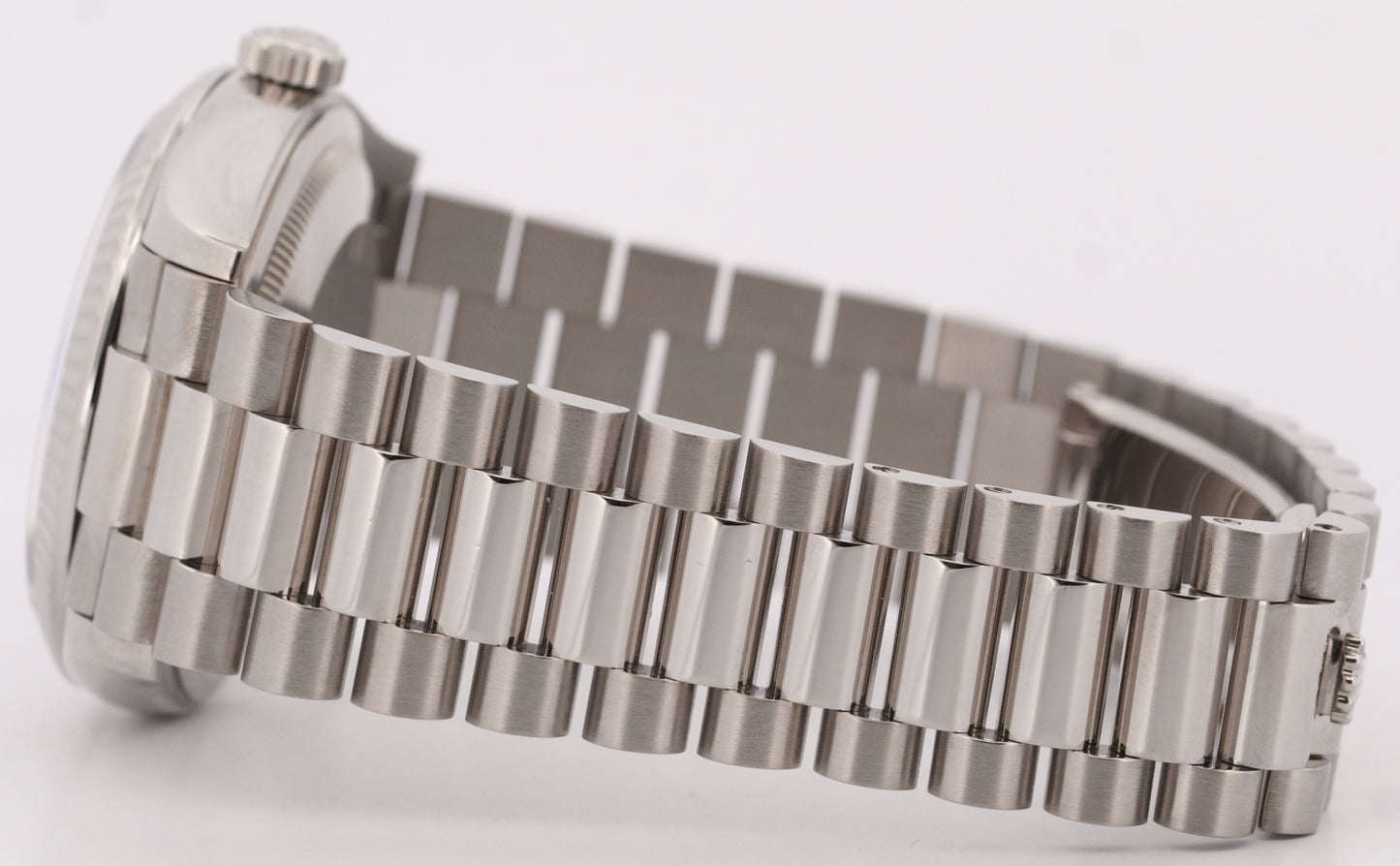PAPERS Rolex Day-Date 18K GOLD FACTORY PAVE RAINBOW DIAMOND SAPPHIRE 128239 BOX