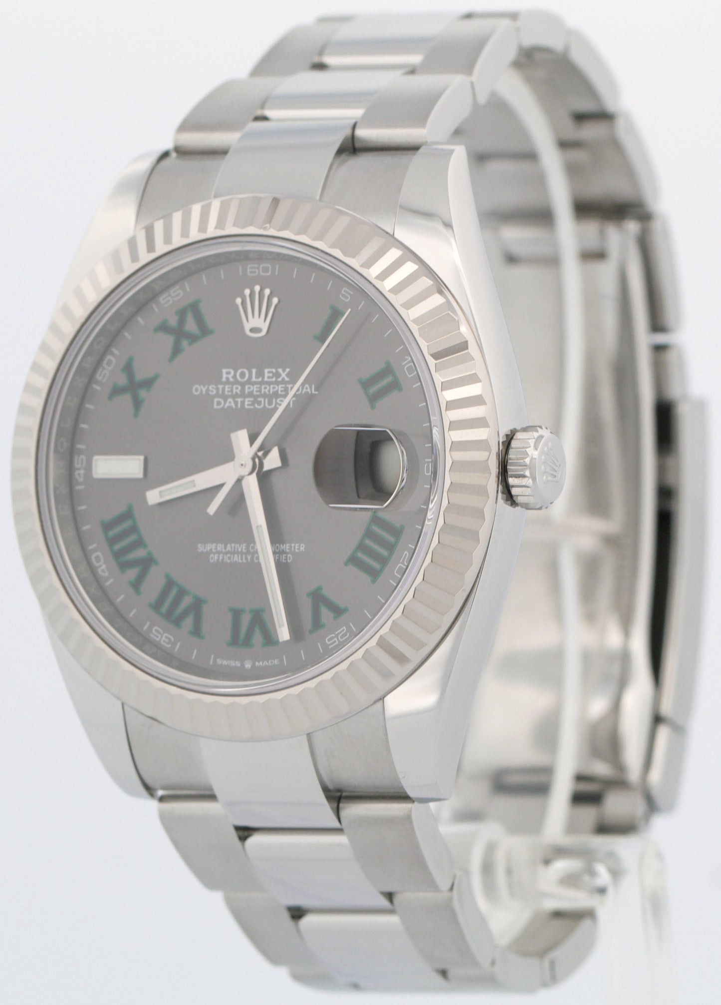 MINT 2023 Rolex DateJust 41 WIMBLEDON Rhodium 18K Gold Steel OYSTER 41mm 126334