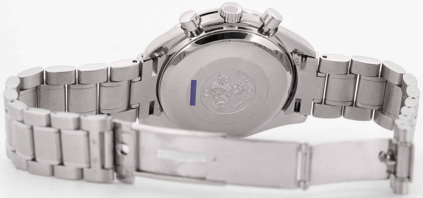 PAPERS Omega Speedmaster Day-Date Chronograph SILVER 39mm Steel 3523.30.00 BOX