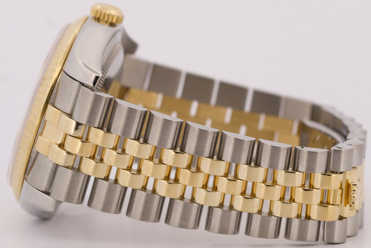 Rolex DateJust 36mm CHAMPAGNE 18K Gold Fluted Steel SUPER JUBILEE 116233 Watch