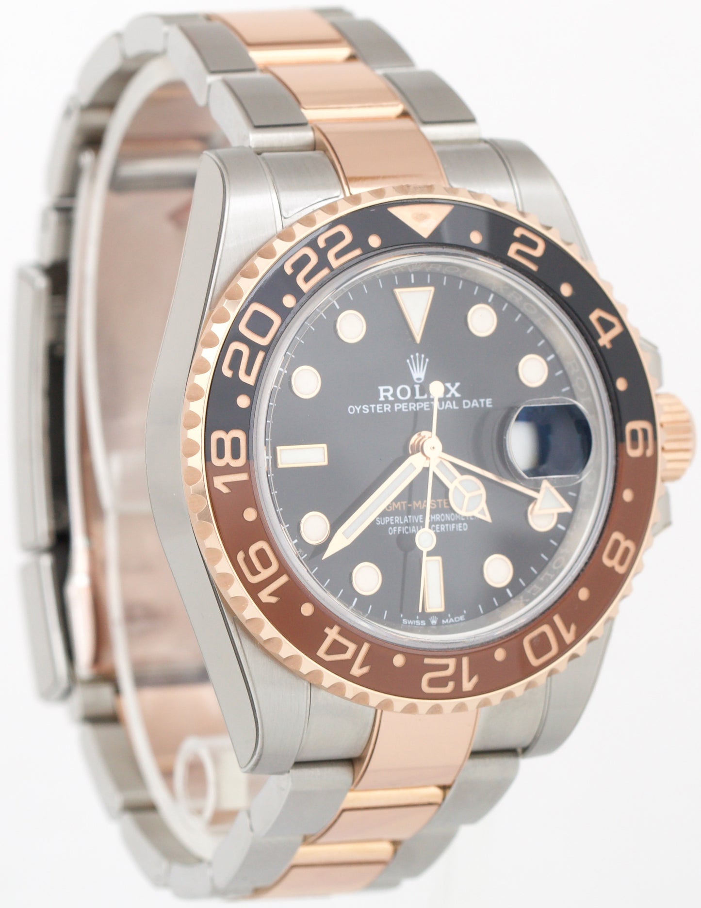 NEW PAPERS Rolex GMT-Master II Two-Tone 18K Gold ROOT-BEER 40mm 126711 CHNR BOX
