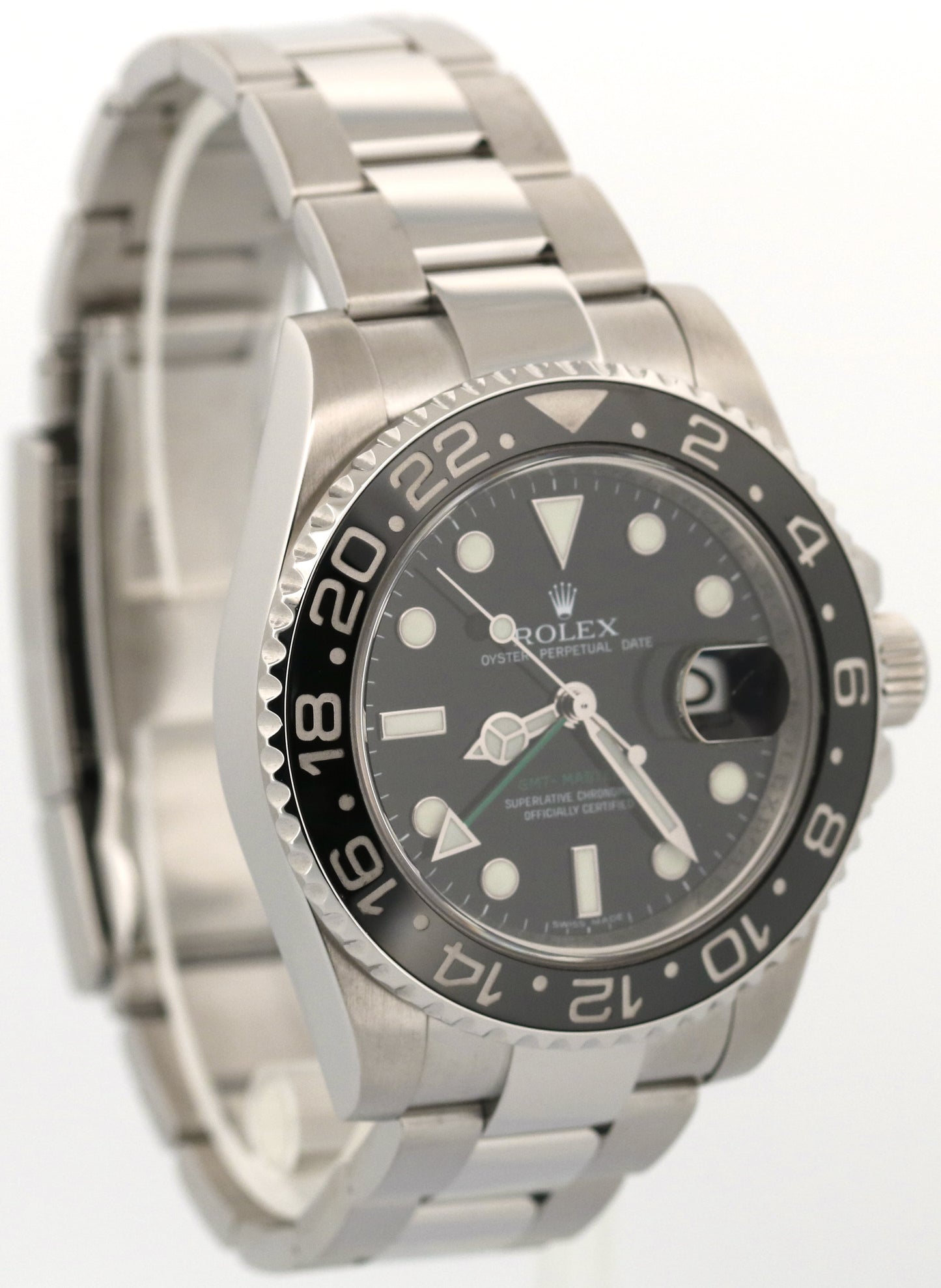 PAPERS Rolex GMT-Master II BLACK Green Stainless Ceramic 40mm 116710 LN BOX