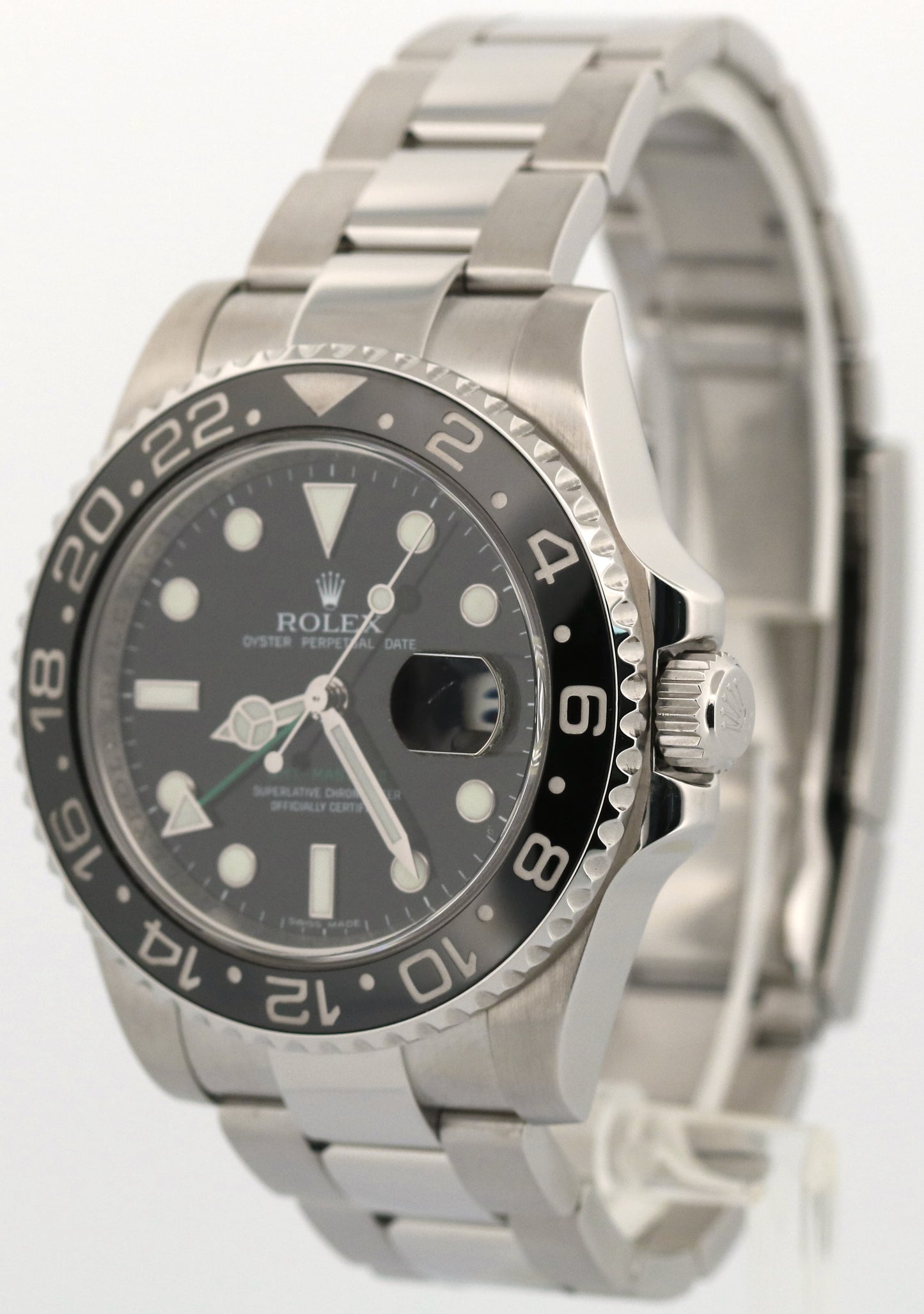 PAPERS Rolex GMT-Master II BLACK Green Stainless Ceramic 40mm 116710 LN BOX