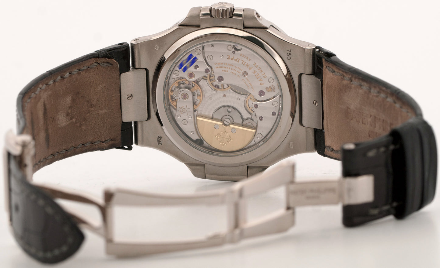 2009 PAPERS Patek Philippe Nautilus Gray Moon Phase 18K White Gold 5712G-001 BOX