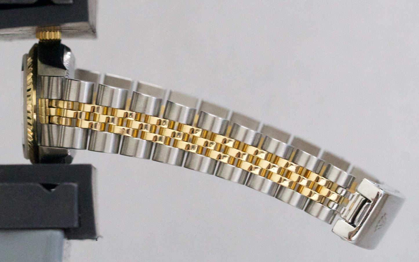 Rolex Oyster Perpetual 24mm CHAMPAGNE DIAMOND 18K Gold Steel JUBILEE 76193 Watch