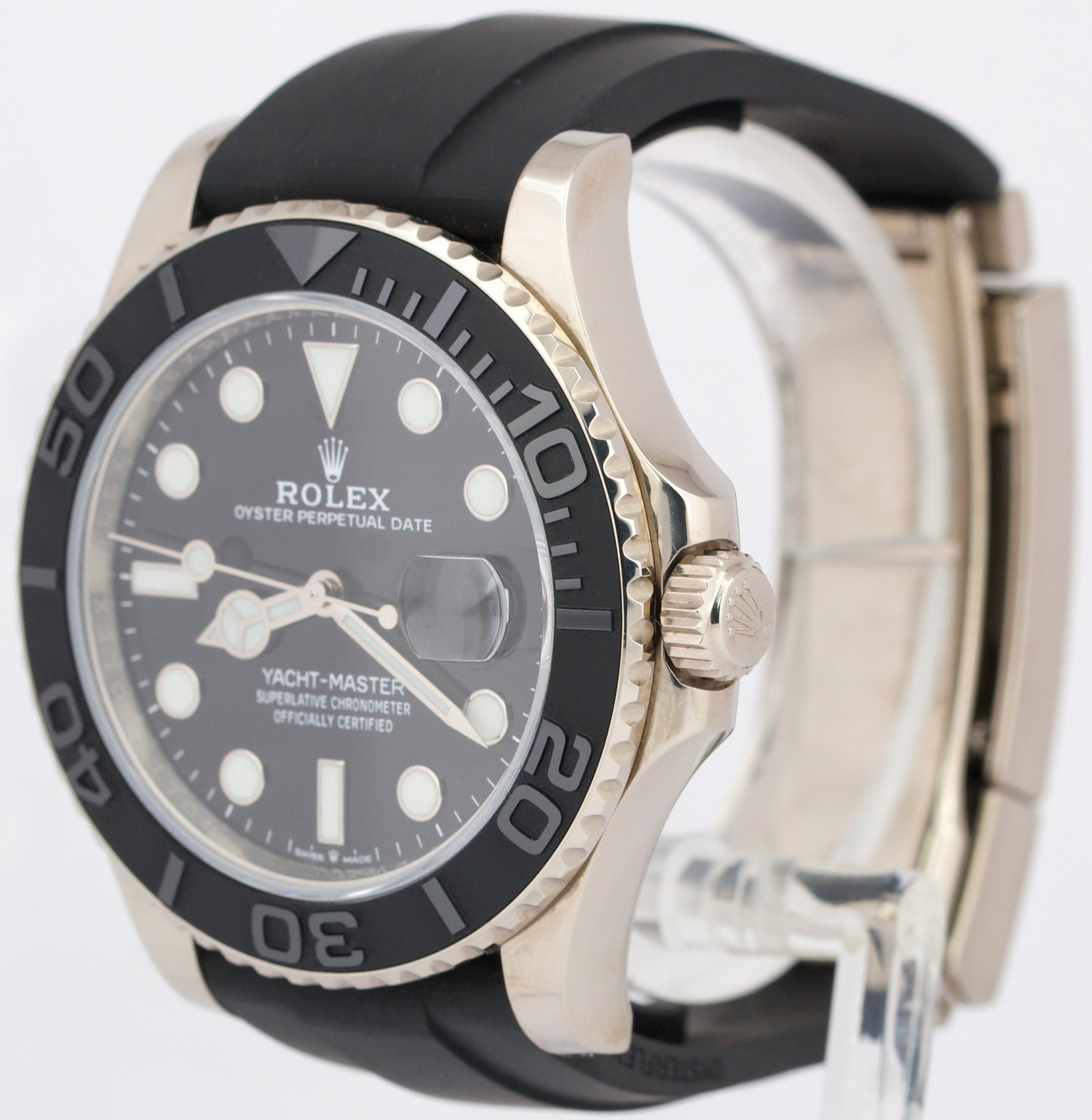 2021 NEW PAPERS Rolex Yacht-Master BLACK 18K Gold Oysterflex 42mm 226659 BOX