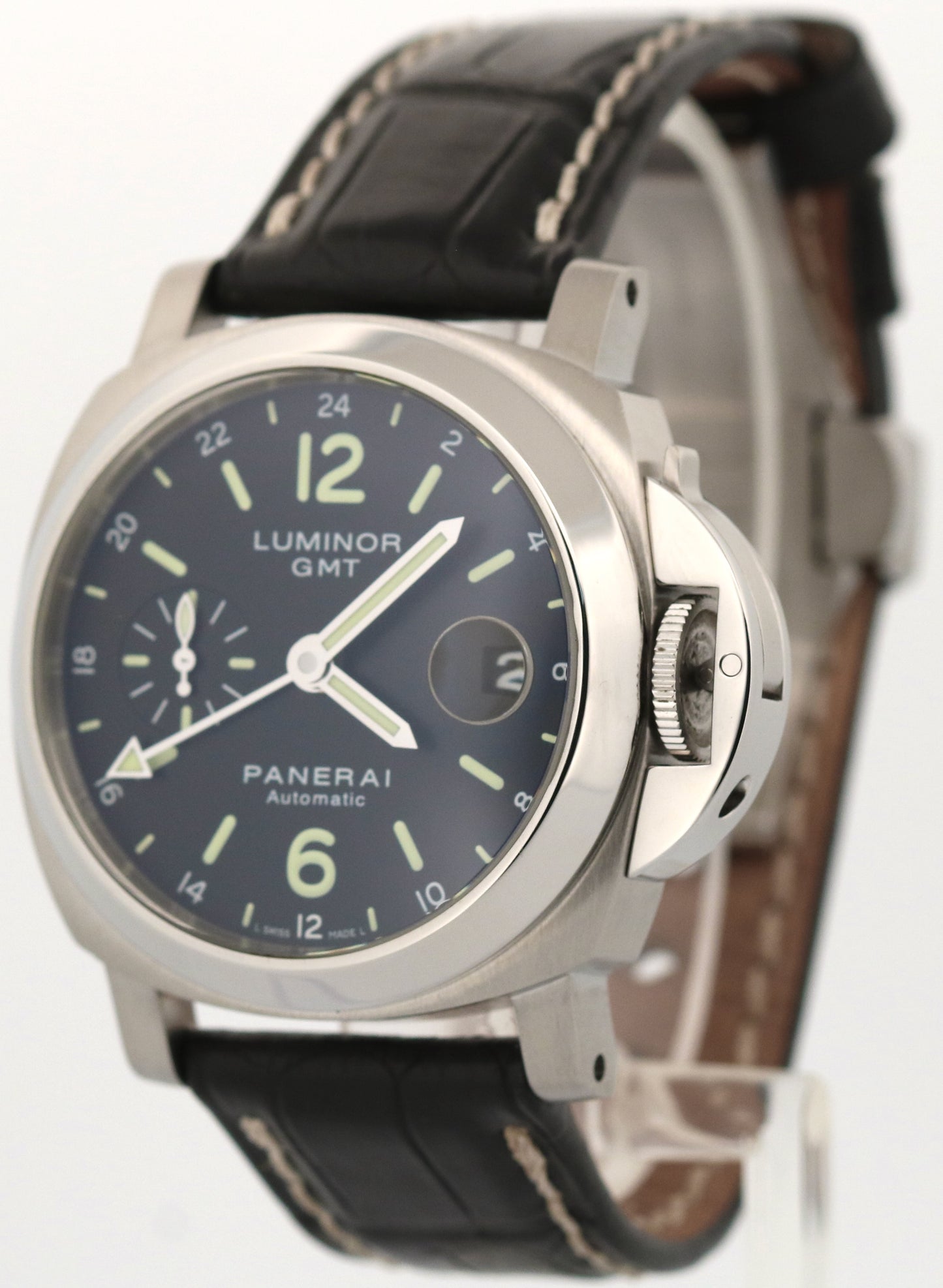 PAPERS Panerai Luminor GMT PAM00244 Automatic Steel Leather 40mm PAM244 BOX