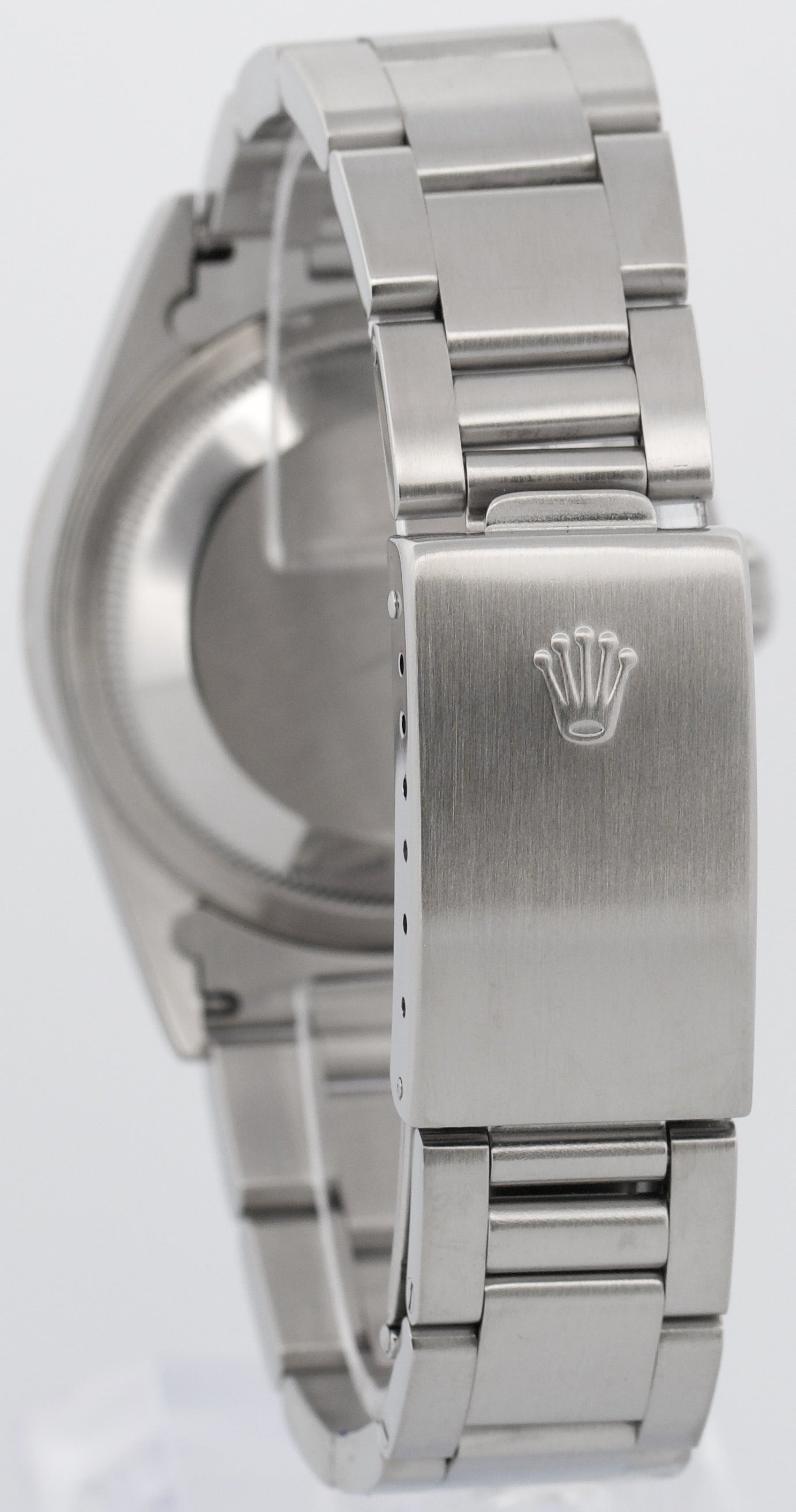 Rolex DateJust 36mm SILVER DIAMOND Stainless Steel Oyster NO-HOLES Watch 16200