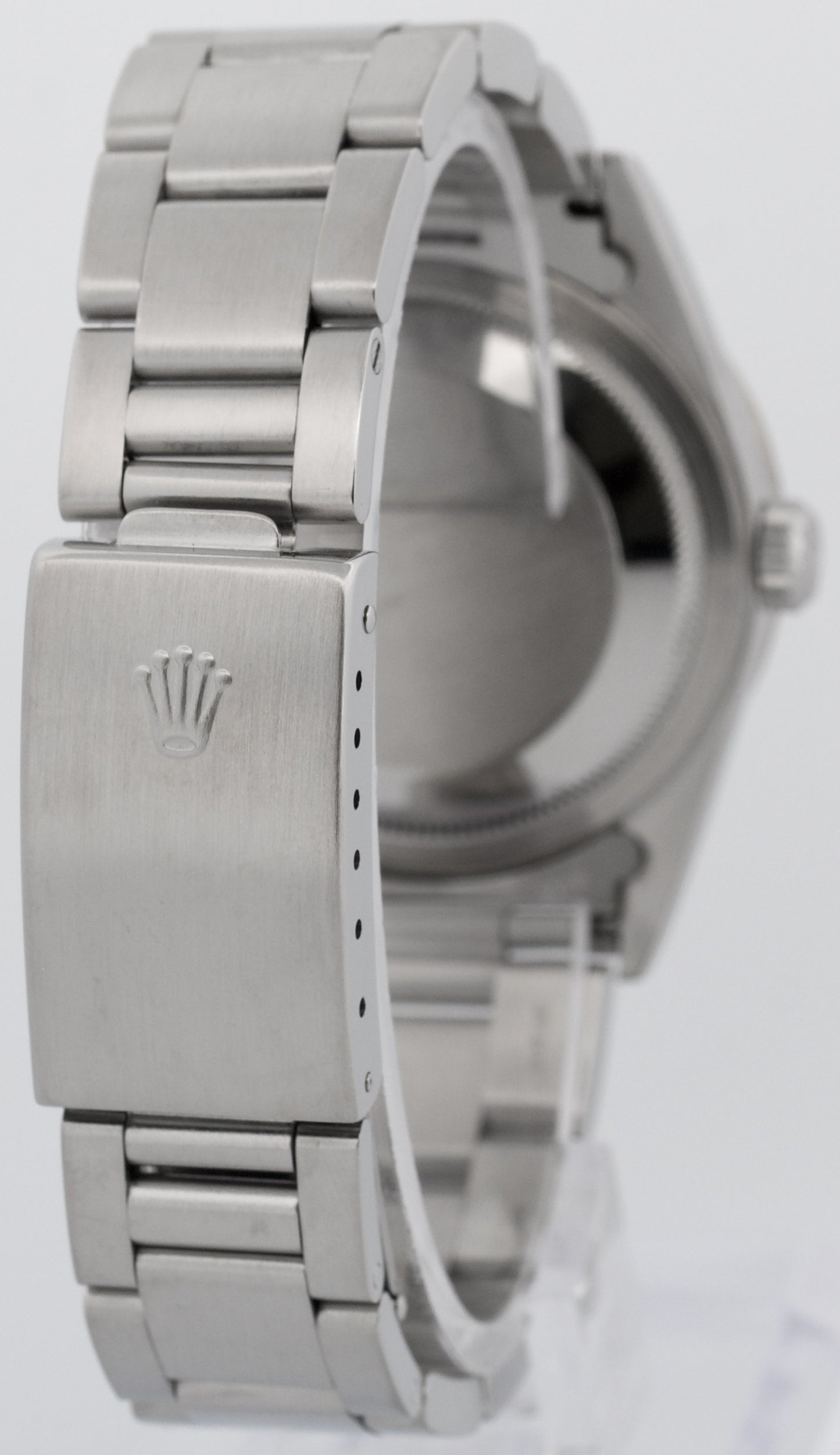 Rolex DateJust 36mm SILVER DIAMOND Stainless Steel Oyster NO-HOLES Watch 16200
