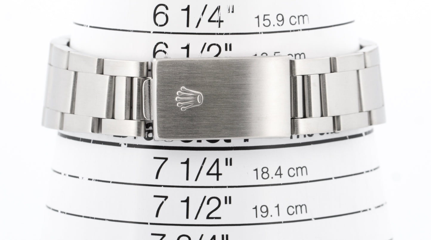 Rolex DateJust 36mm SILVER DIAMOND Stainless Steel Oyster NO-HOLES Watch 16200