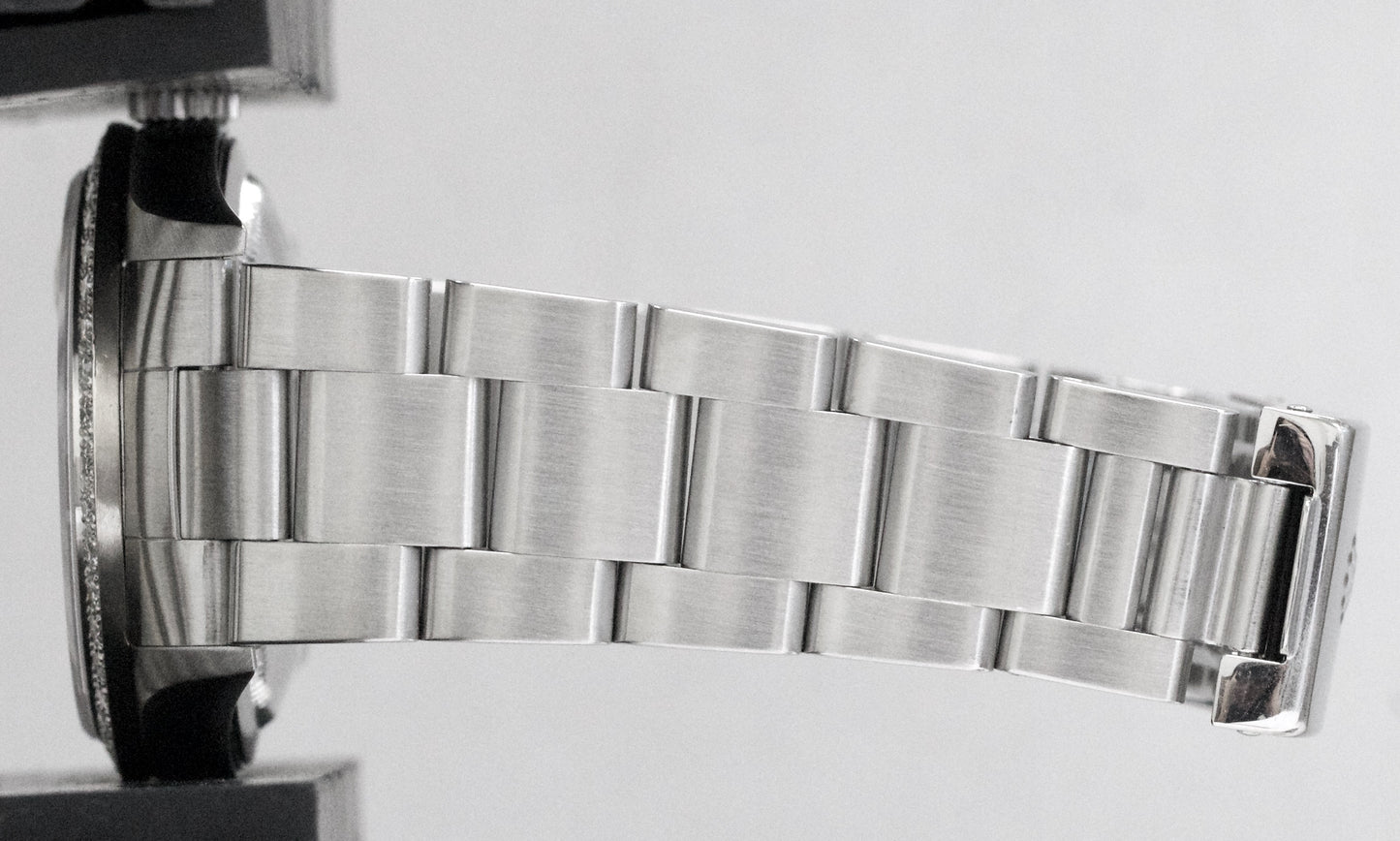Rolex DateJust 36mm SILVER DIAMOND Stainless Steel Oyster NO-HOLES Watch 16200