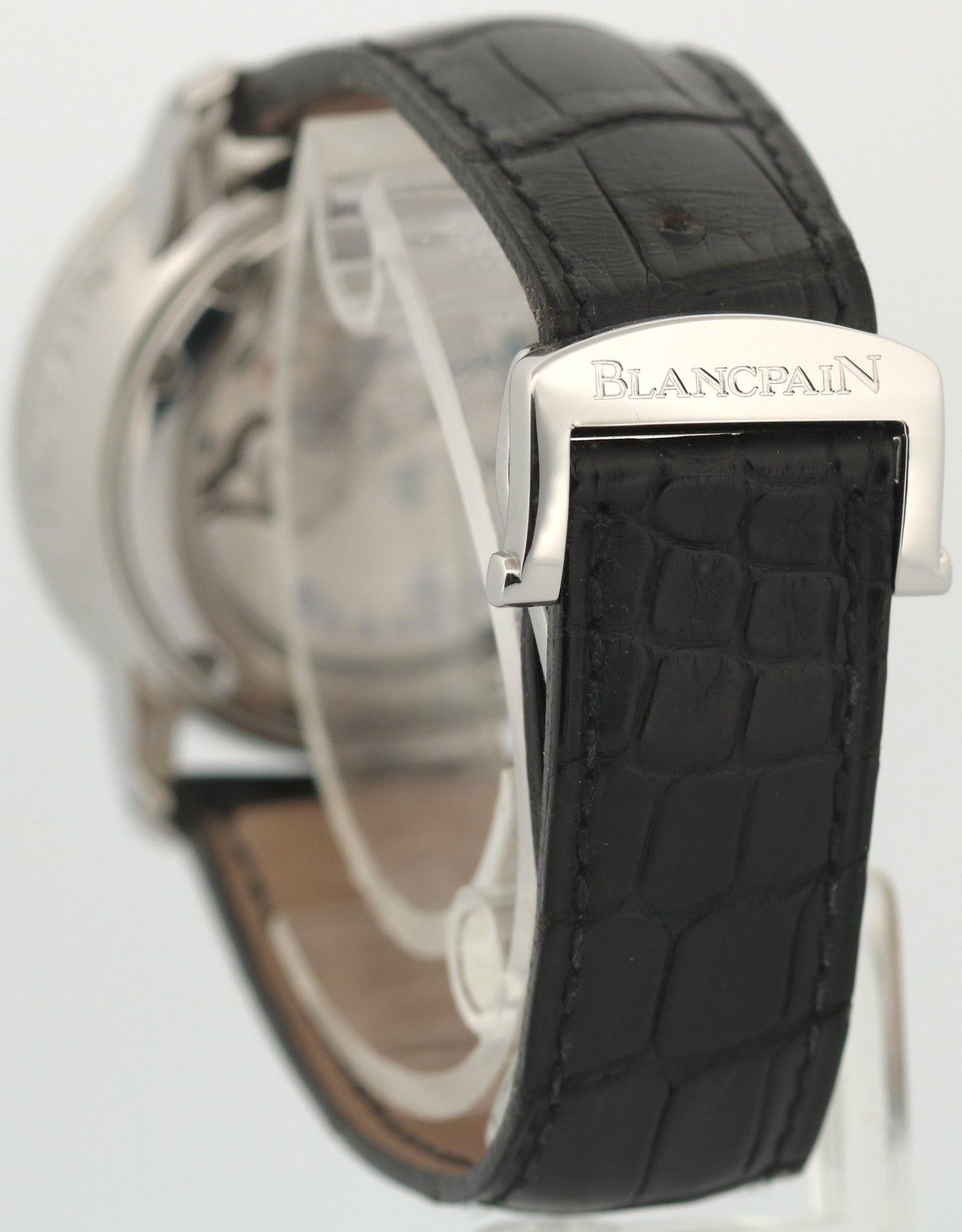 Blancpain Leman Flyback 40mm BLACK Arabic Automatic Leather 2885F-1130-71 BOX