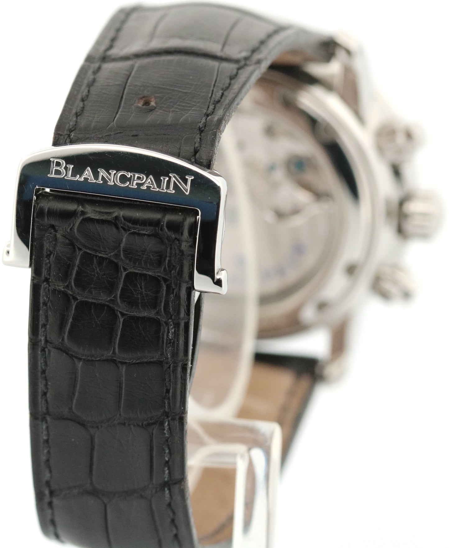 Blancpain Leman Flyback 40mm BLACK Arabic Automatic Leather 2885F-1130-71 BOX
