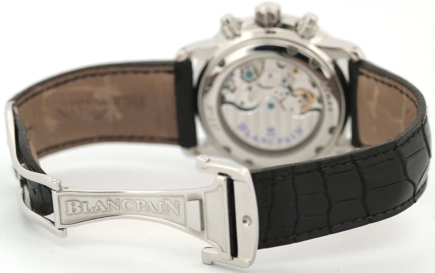 Blancpain Leman Flyback 40mm BLACK Arabic Automatic Leather 2885F-1130-71 BOX