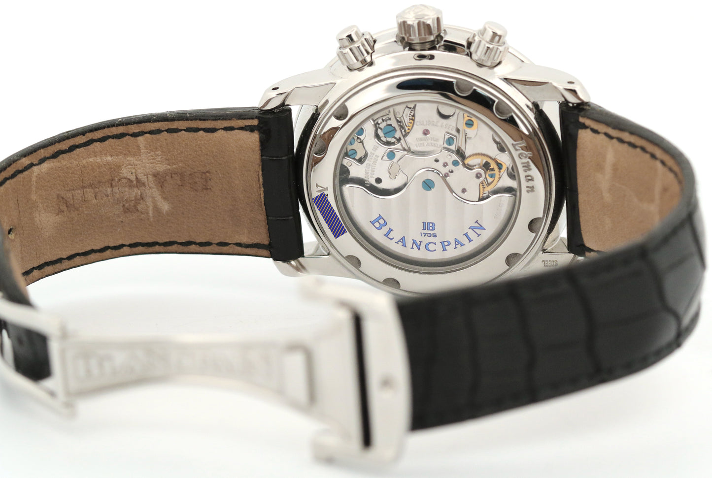 Blancpain Leman Flyback 40mm BLACK Arabic Automatic Leather 2885F-1130-71 BOX